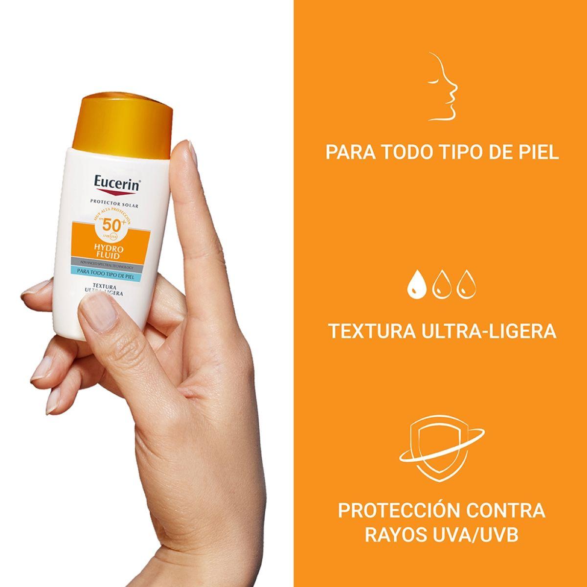 Eucerin Protector Solar Facial Hydro Fluid SPF50+ 50ml-3