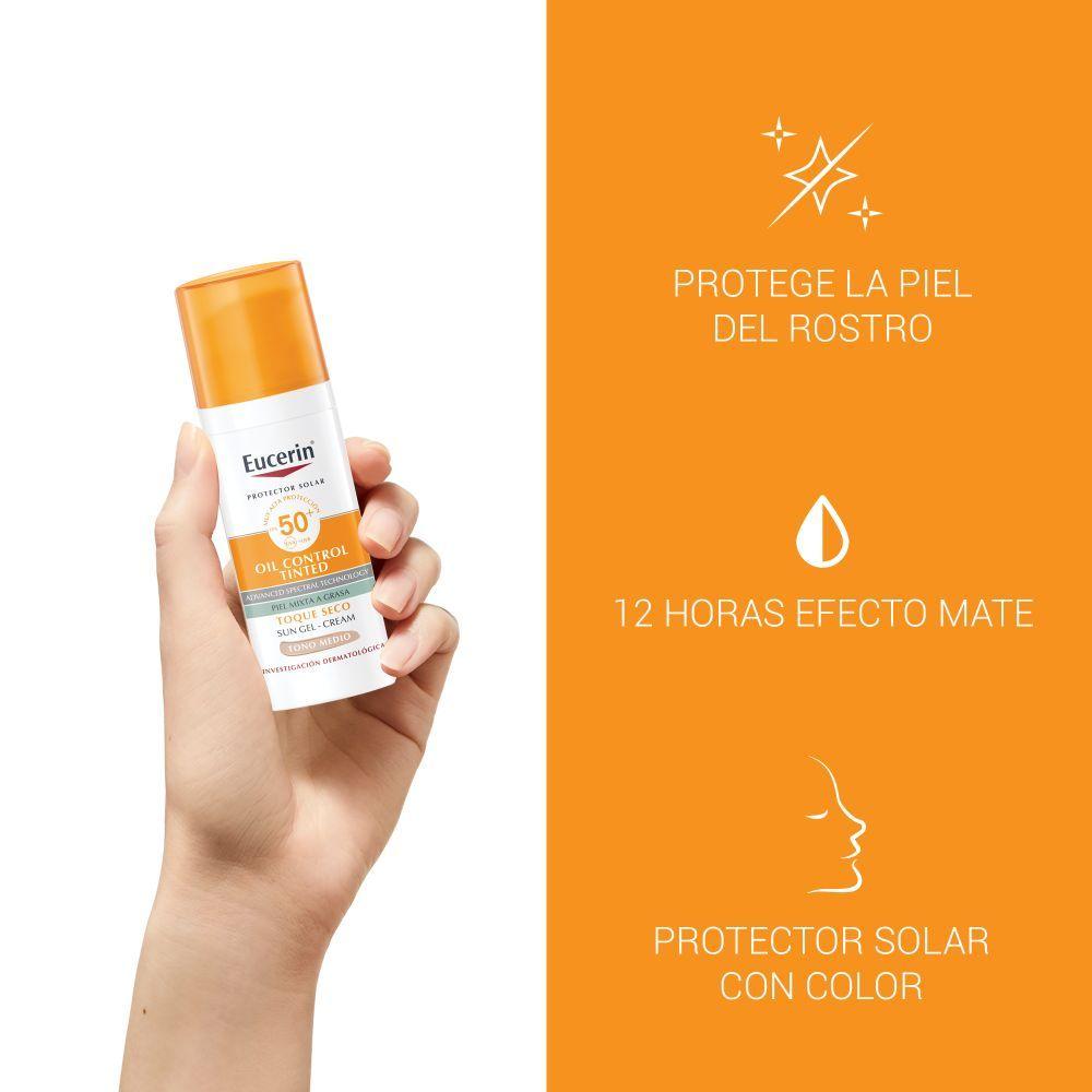 Eucerin Protector Solar Facial Oil Control Medio FPS50+ 50ml-2