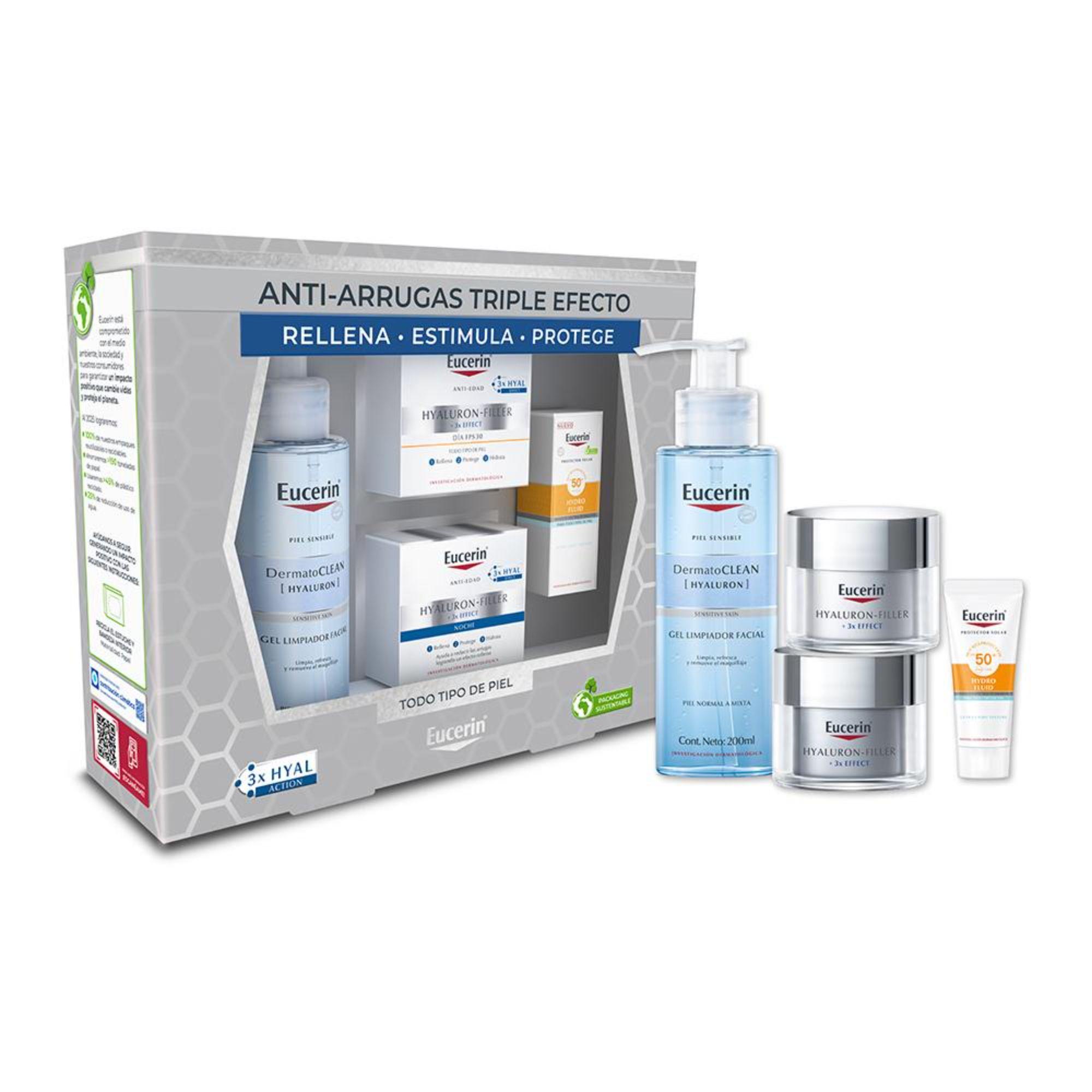 Eucerin Rutina Piel Madura Limpiador+Día+Noche+Protector-0