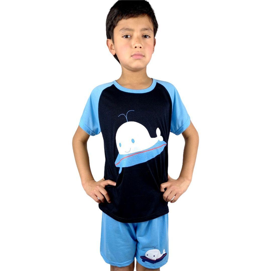Pijama Niño Ballena Azul-1