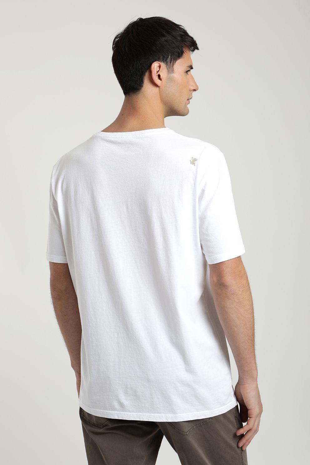 Polera manga corta hombre Plain blanco -2