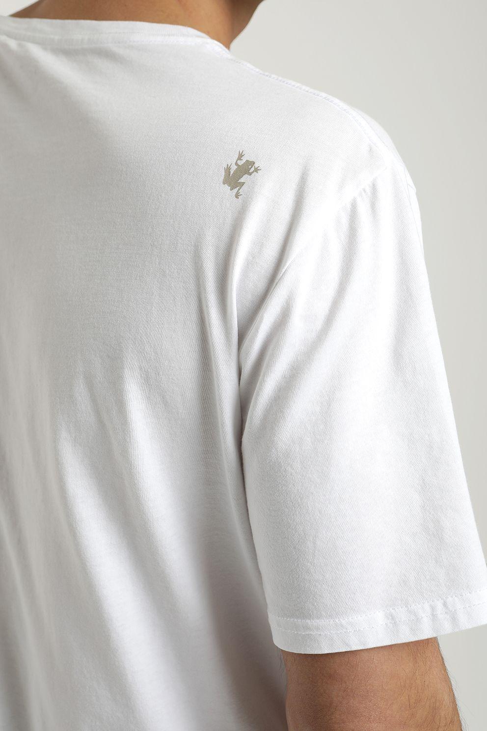 Polera manga corta hombre Plain blanco -3