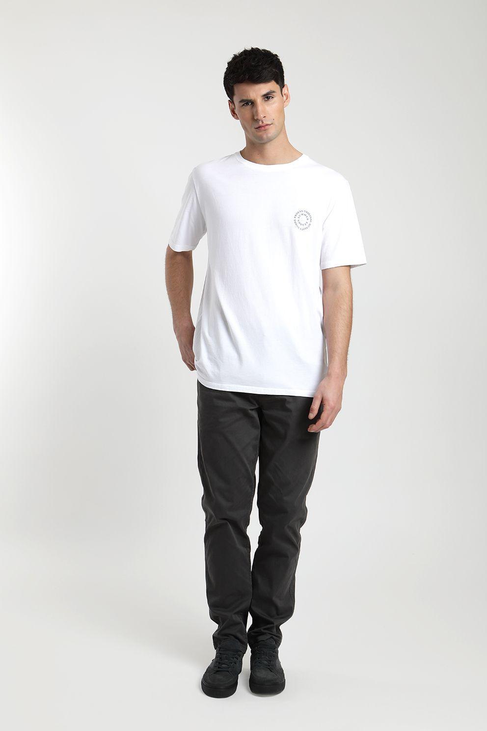 Polera manga corta hombre Logo text blanco -1