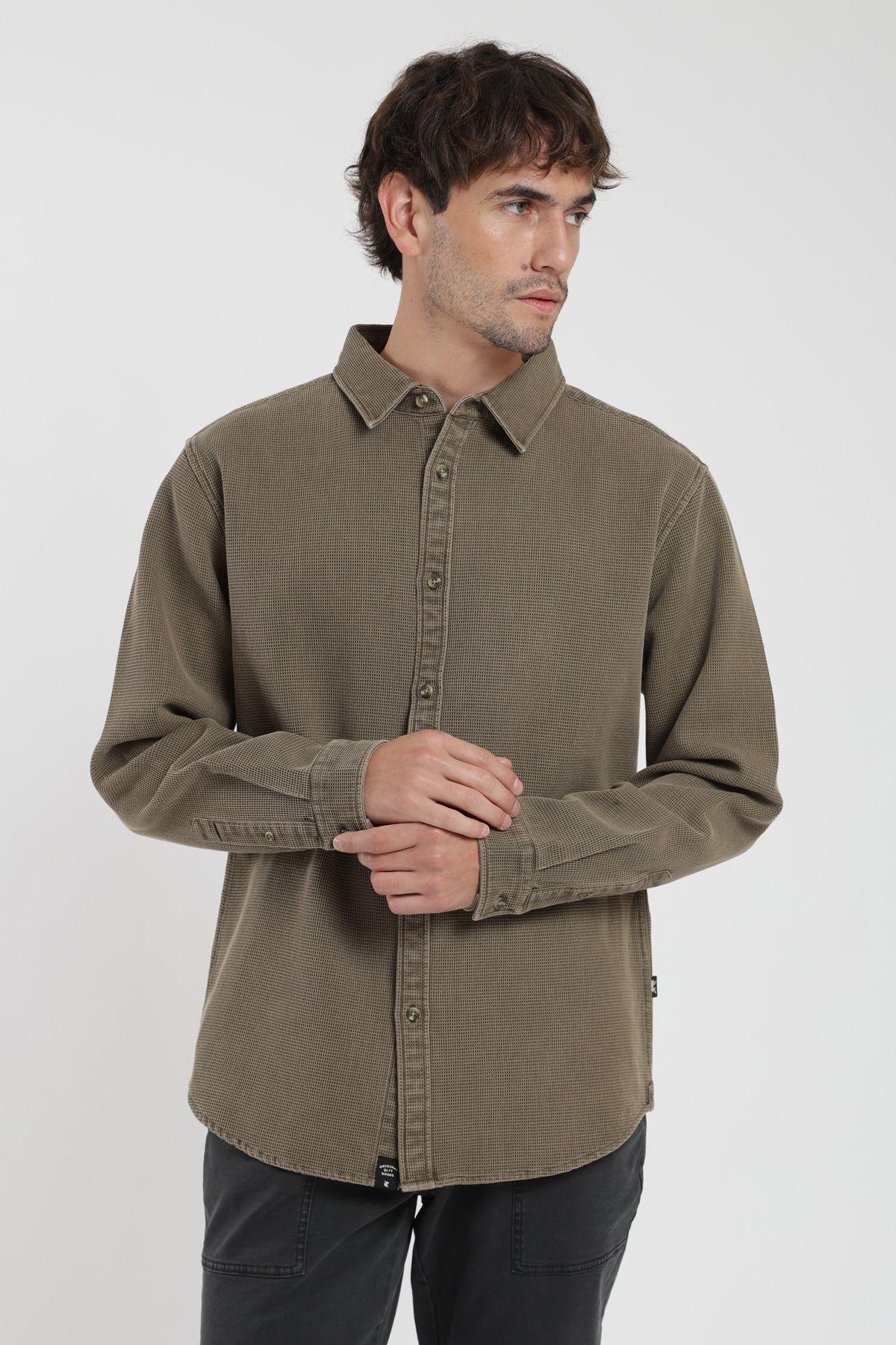 Camisa manga larga Waffle Froens-0