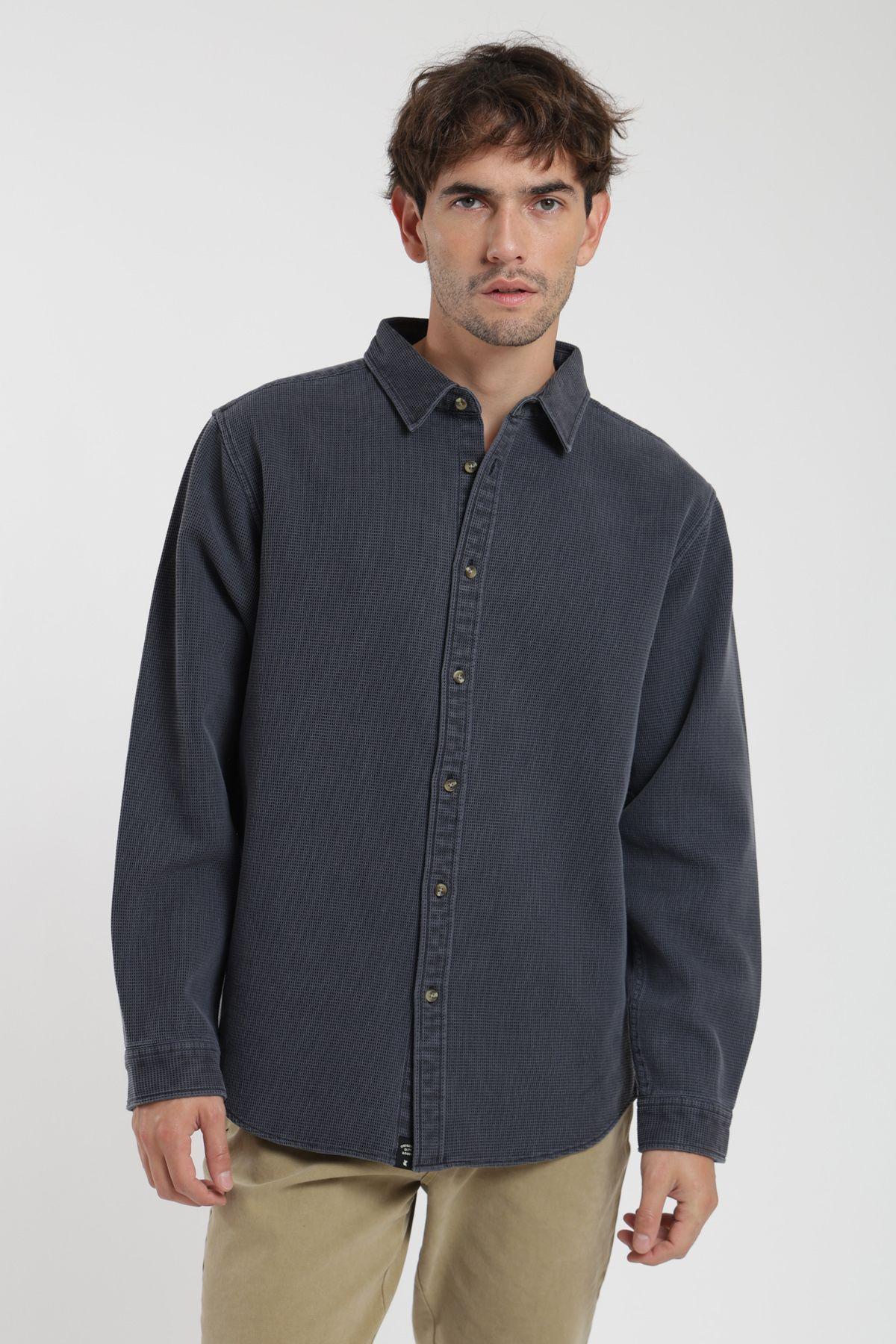 Camisa manga larga Waffle Froens-0