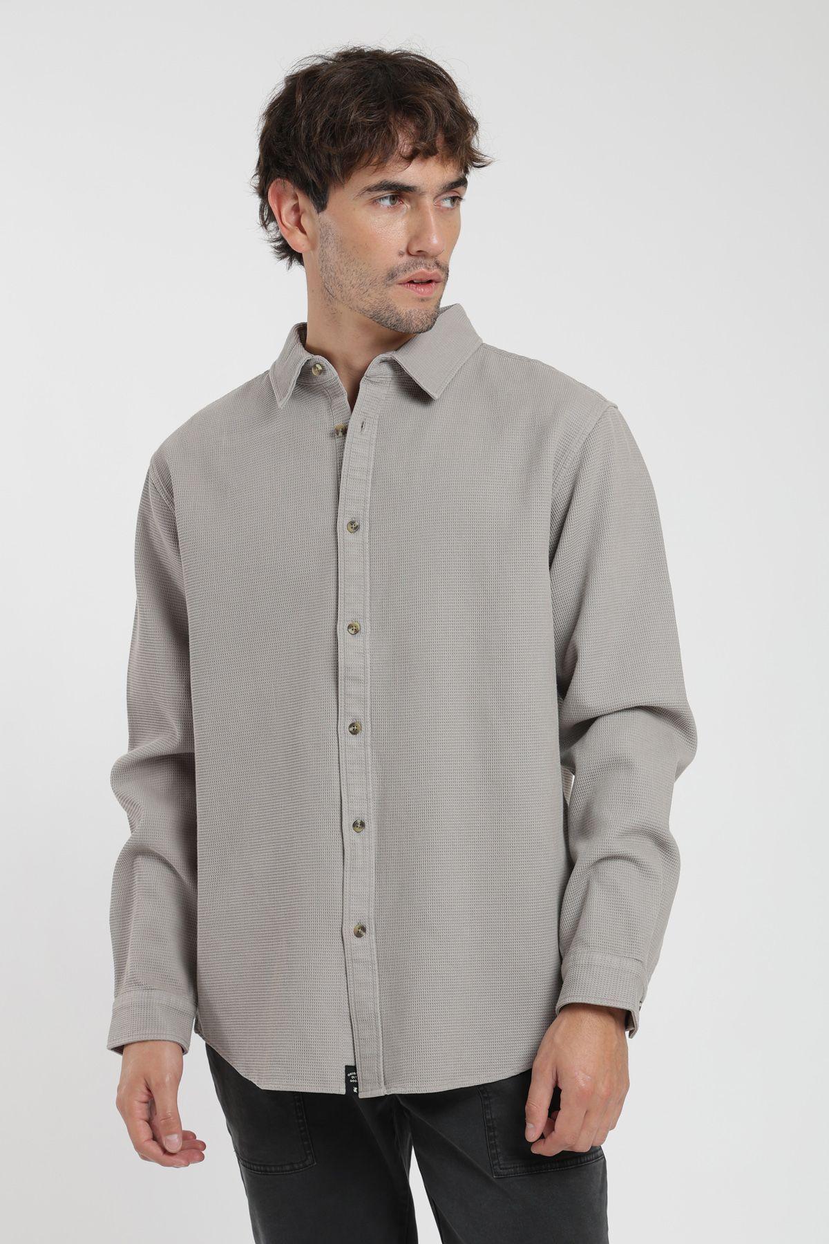 Camisa manga larga Waffle Froens-0