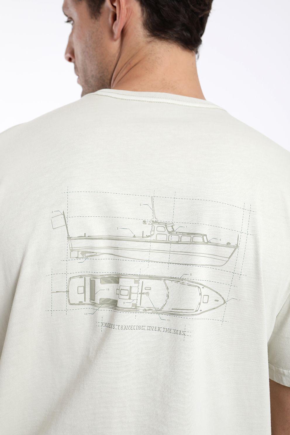 Polera hombre manga corta bote 100% algodón orgánico Froens-2