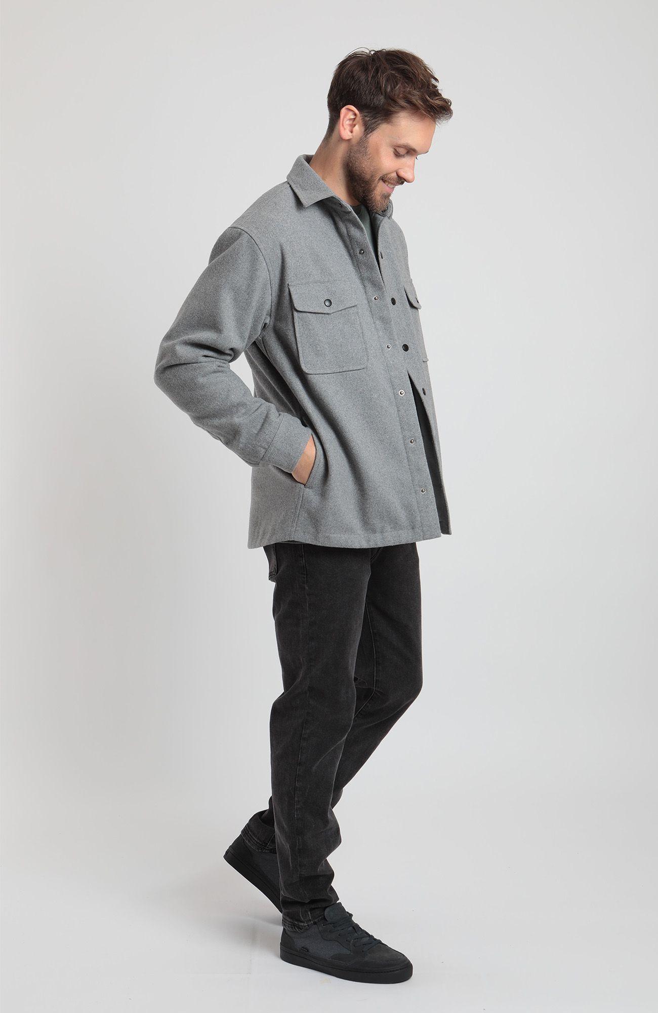 Chaqueta hombre Austral gris melange -3