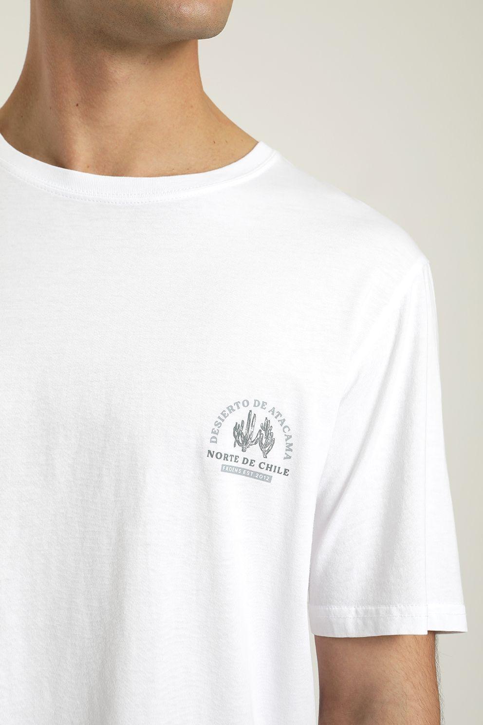 Polera manga corta hombre Desierto blanco -2