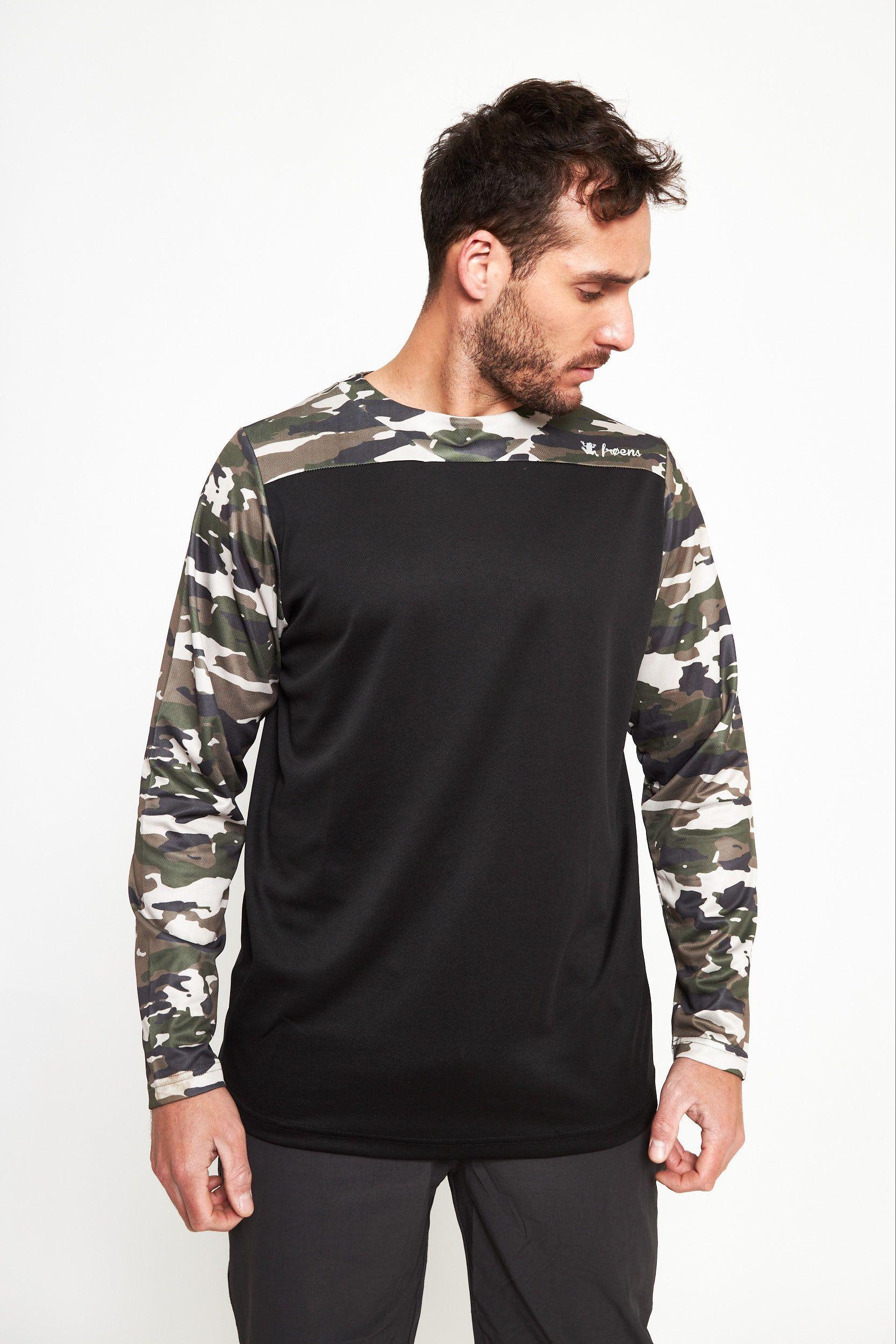 Polera manga larga hombre MTB verde -0