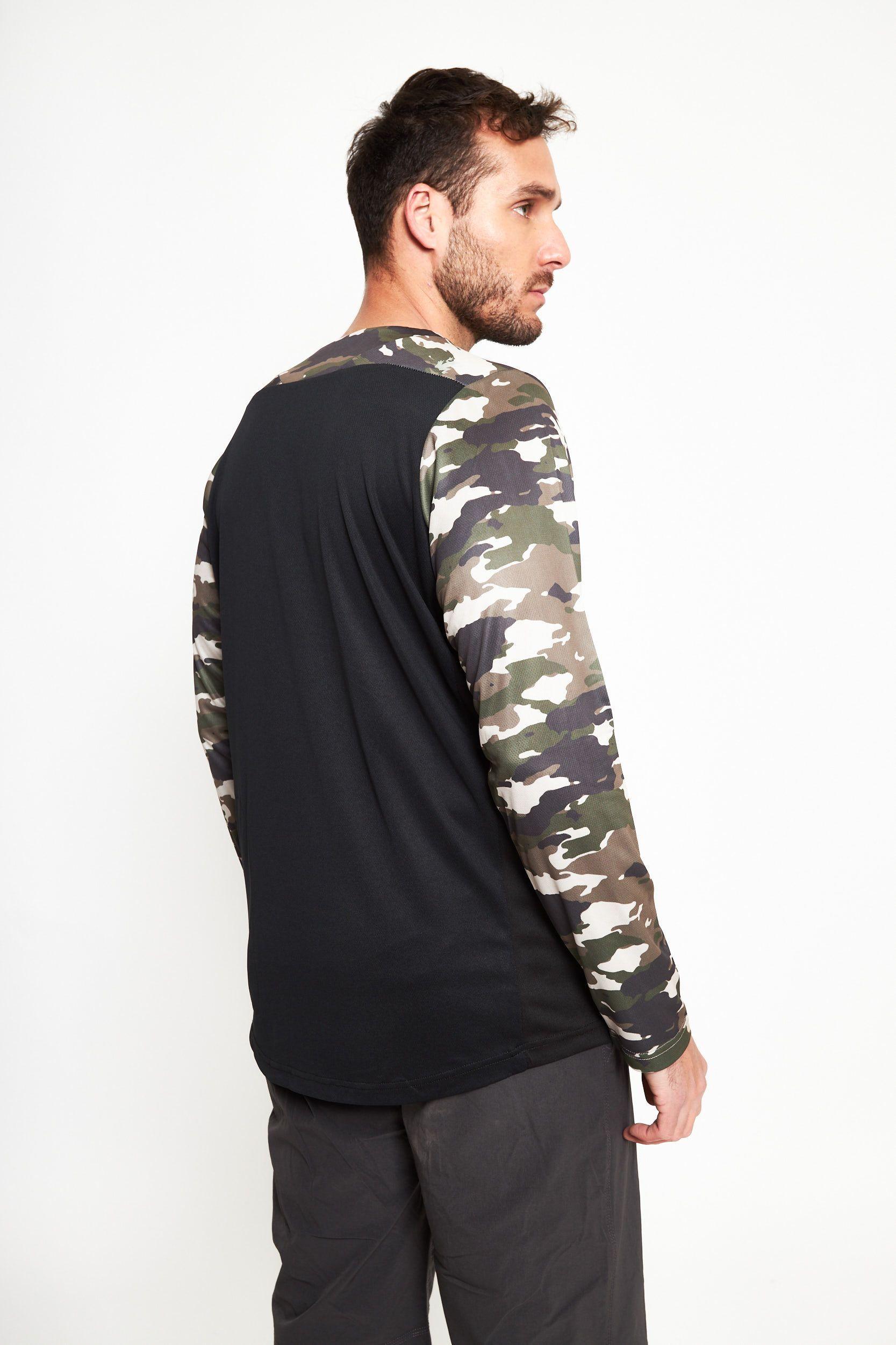 Polera manga larga hombre MTB verde -2
