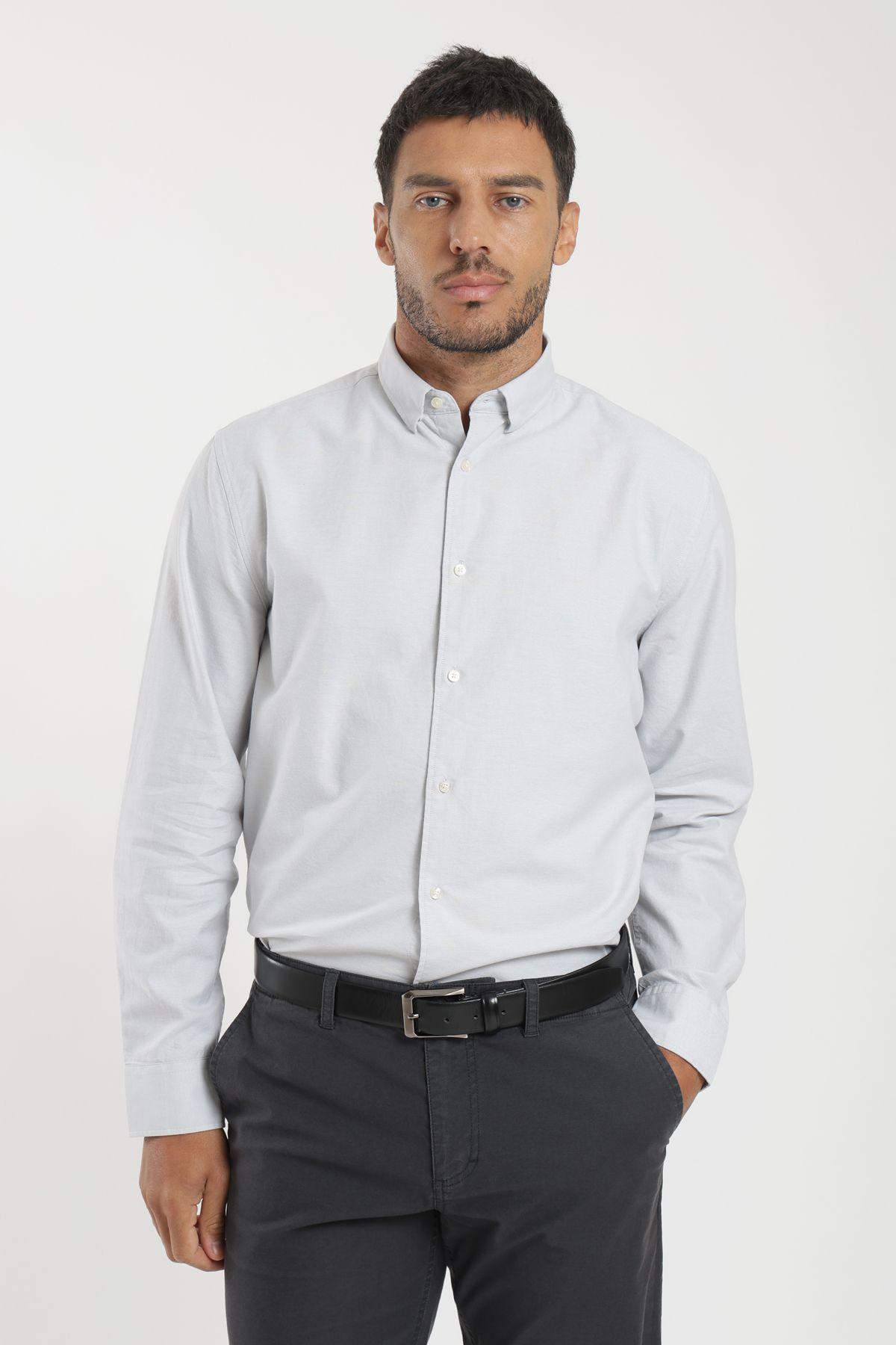 Camisa manga larga Oxford Label-0