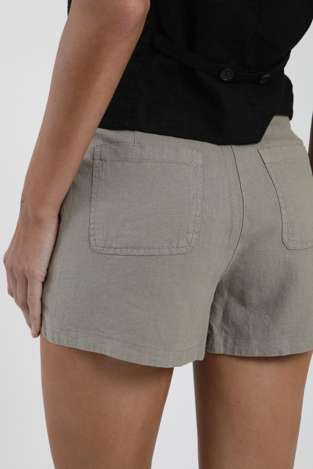 Short Cabo mujer verde Lino Froens-2