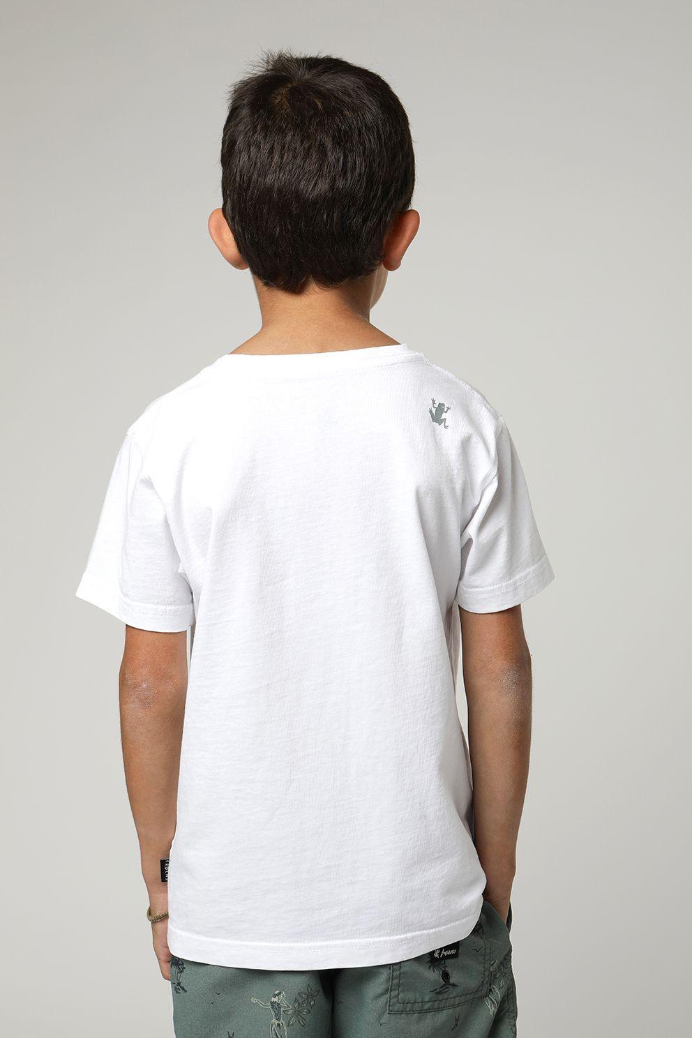 Polera manga corta kids Logo text blanco -2