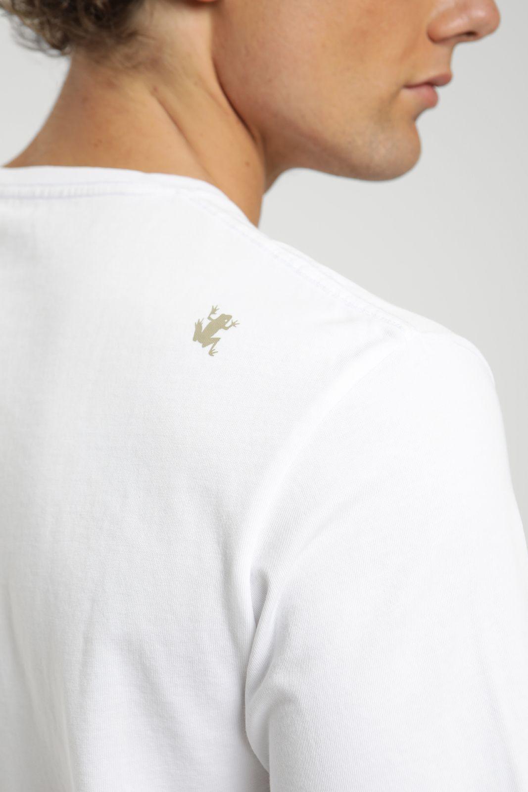 Polera hombre manga corta Heavyweight Loose blanco Algodón orgánico Froens-2