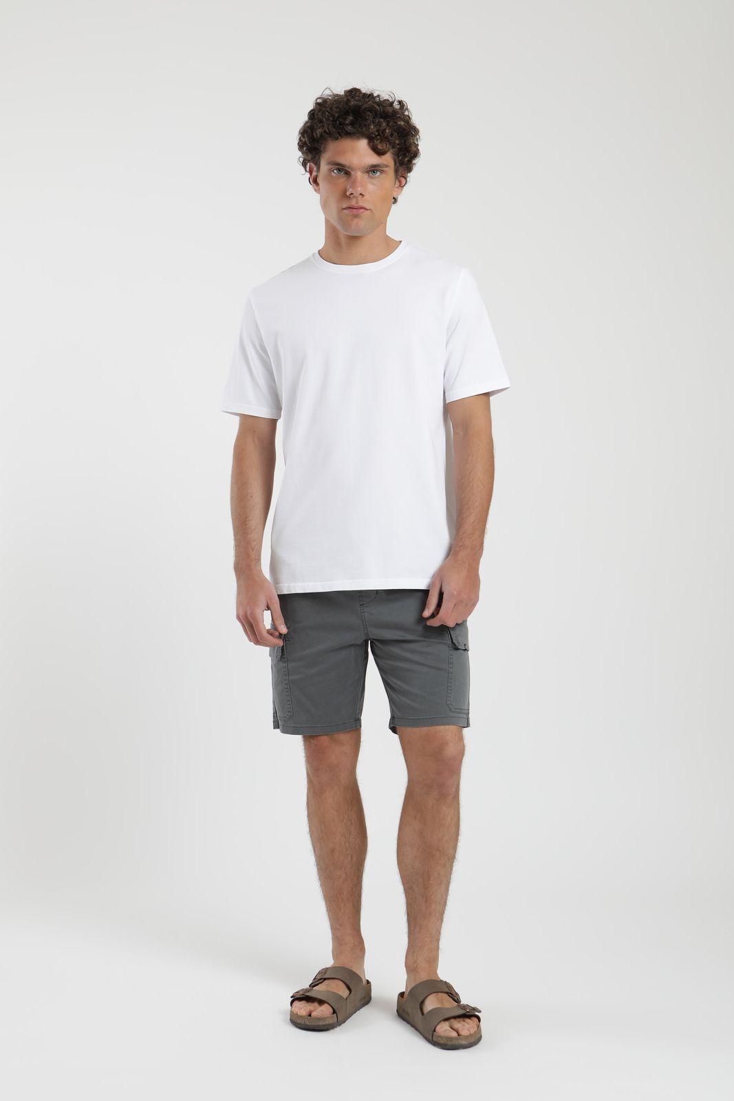 Polera hombre manga corta Heavyweight Loose blanco Algodón orgánico Froens-3