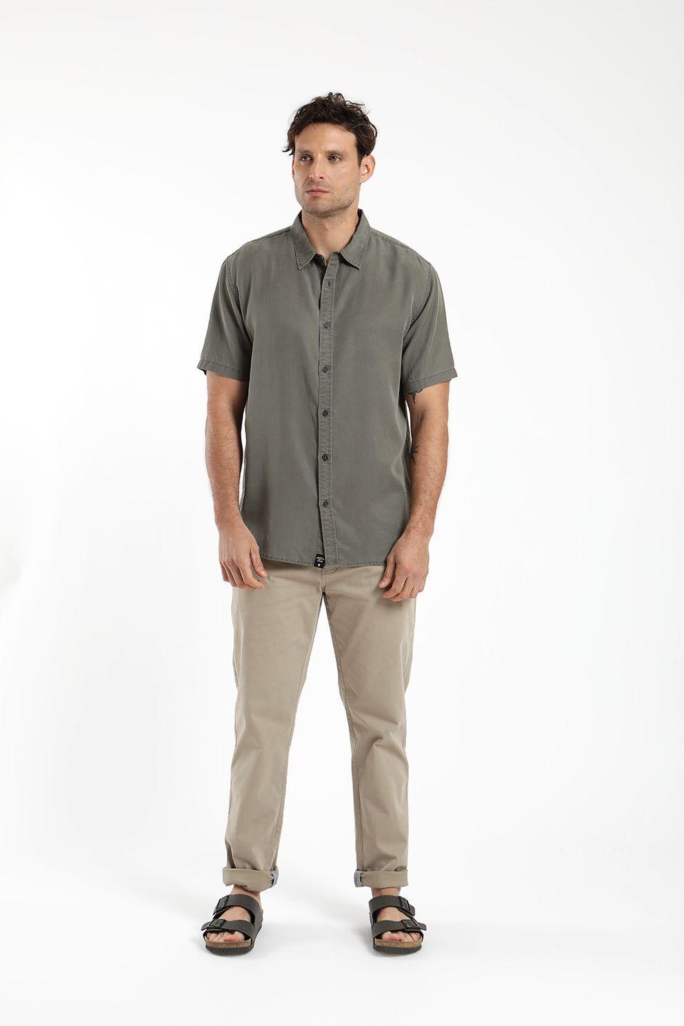Camisa hombre manga corta puelche 100% algodón Froens-2