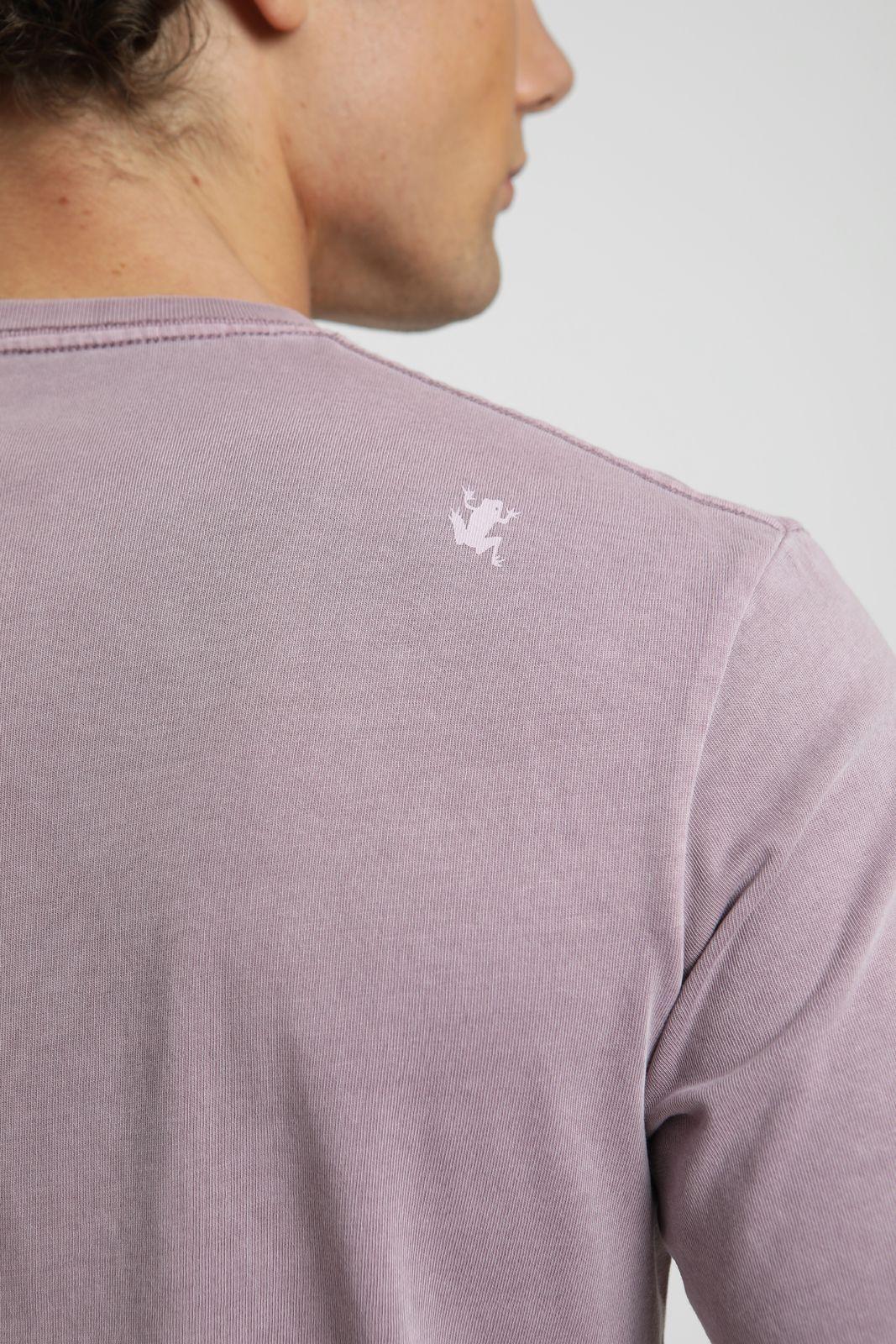 Polera hombre manga corta Heavyweight Plain rosado Algodón orgánico Froens-5