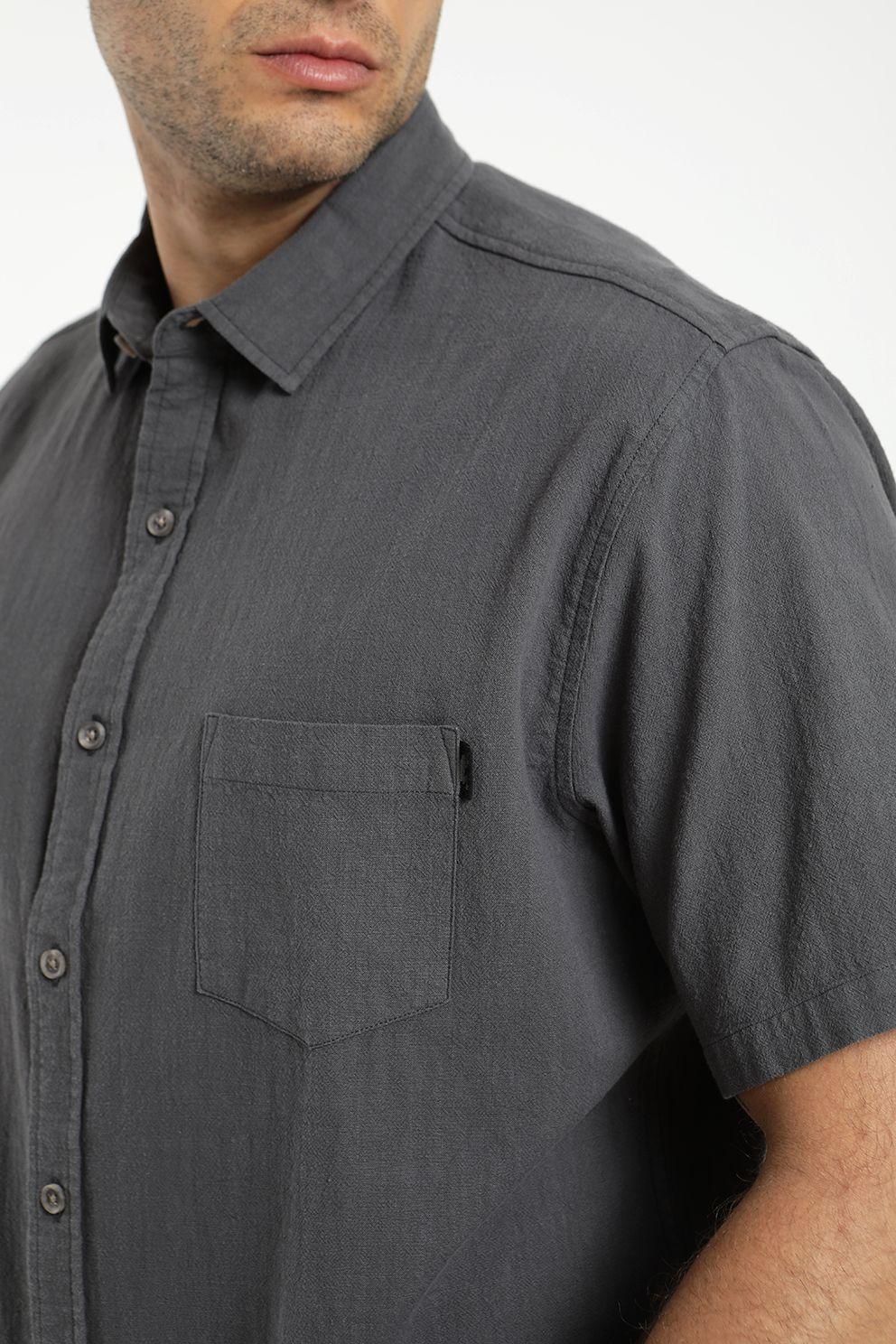 Camisa hombre manga corta texture classic 100% orgaic algodón Froens-2