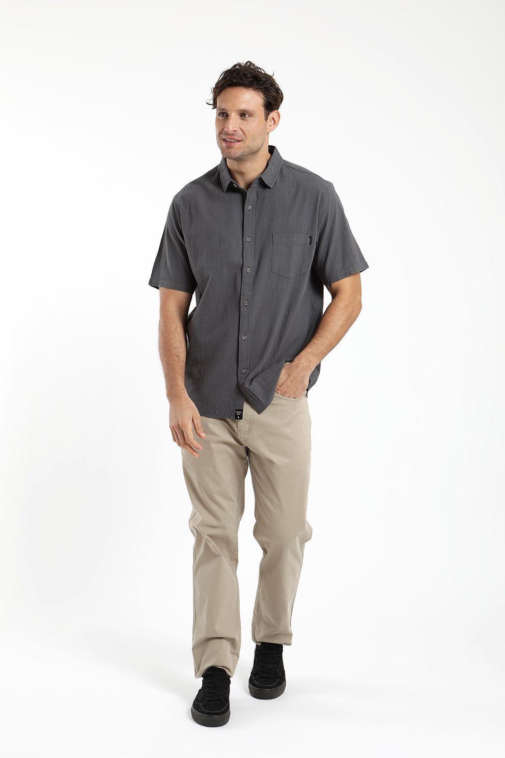 Camisa hombre manga corta texture classic 100% orgaic algodón Froens-3
