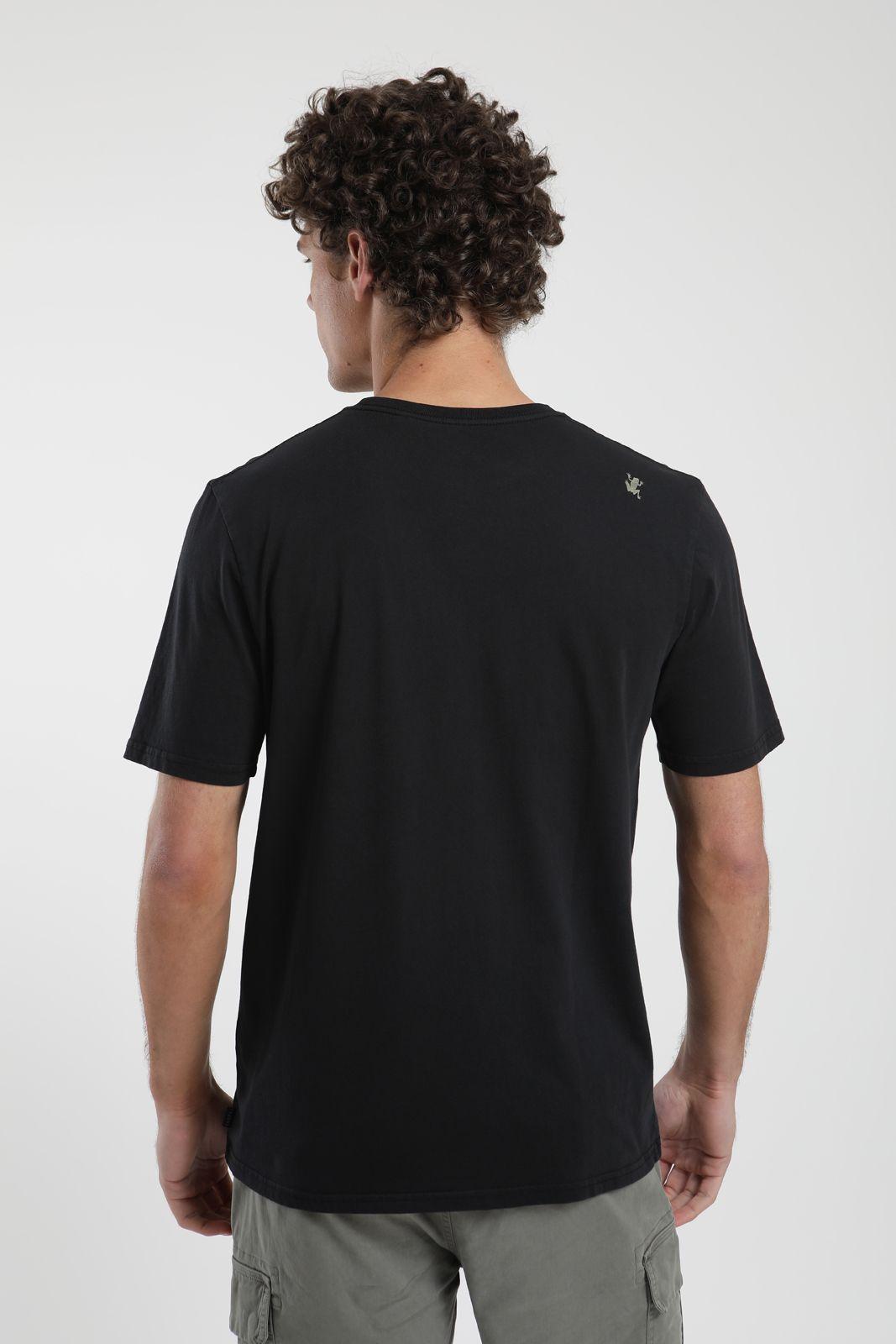 Polera hombre manga corta Pato negro Algodón orgánico Froens-5