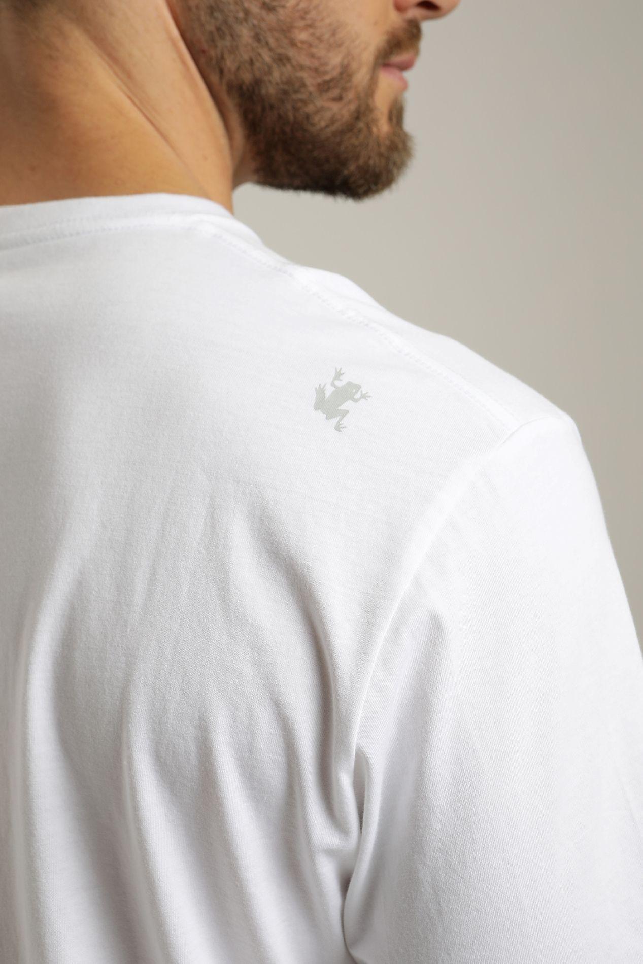 Polera manga corta hombre Plain blanco  -1
