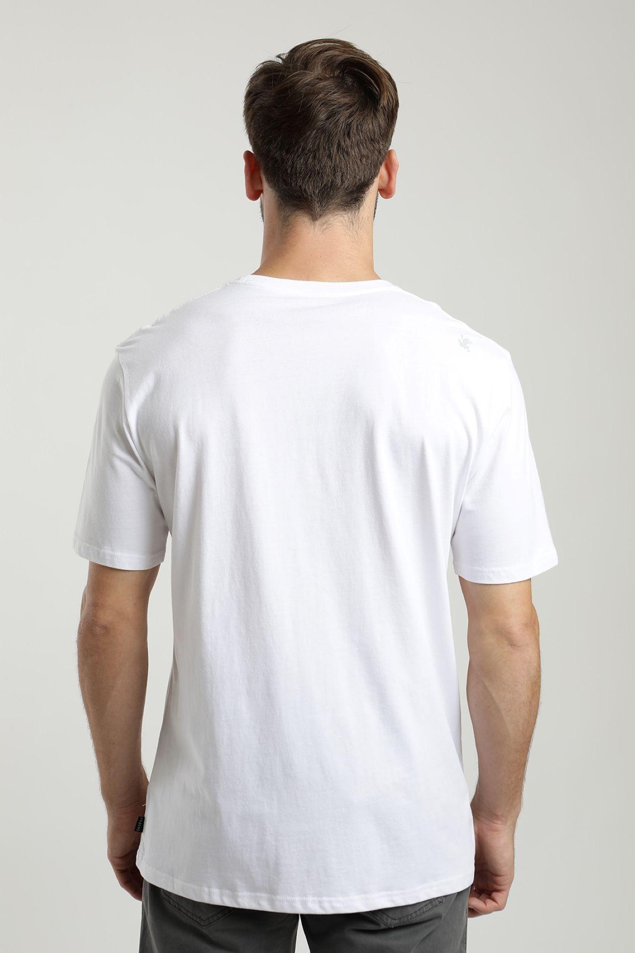 Polera manga corta hombre Plain blanco  -2