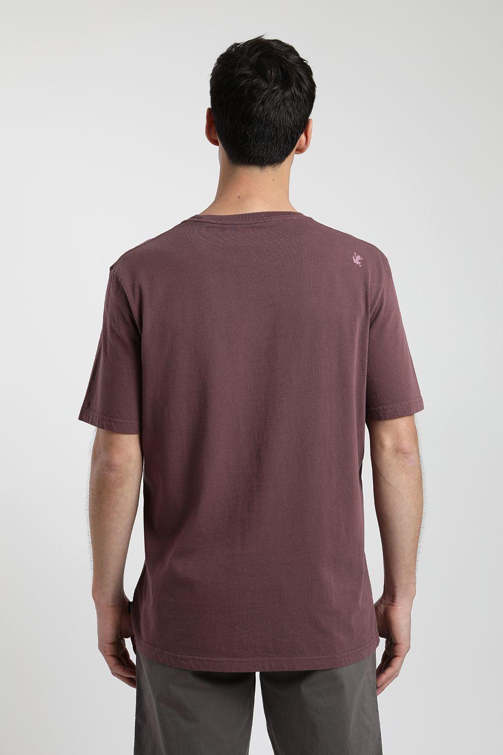 Polera manga corta hombre Pez burdeo -1