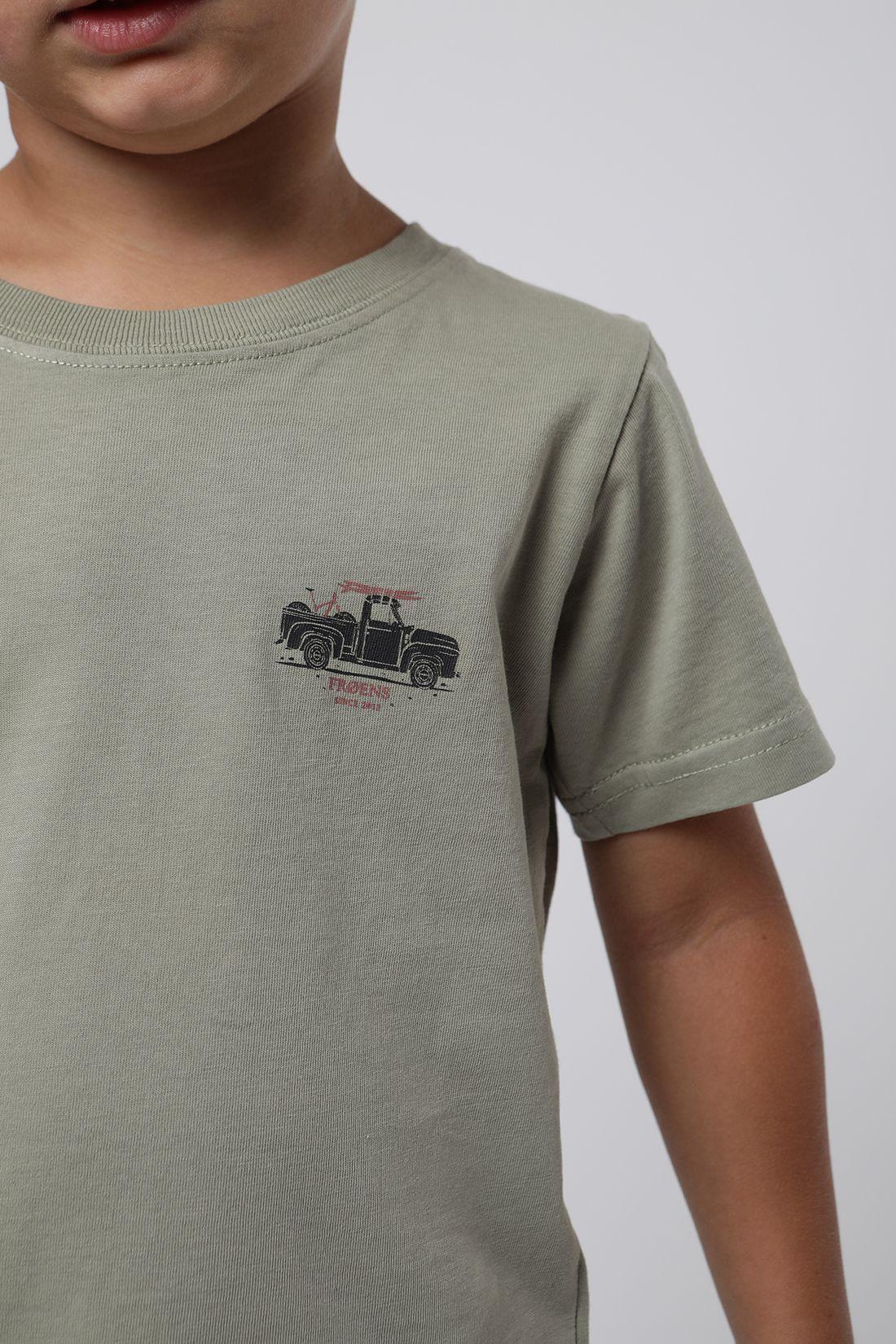 Polera manga corta kids auto verde claro  -1