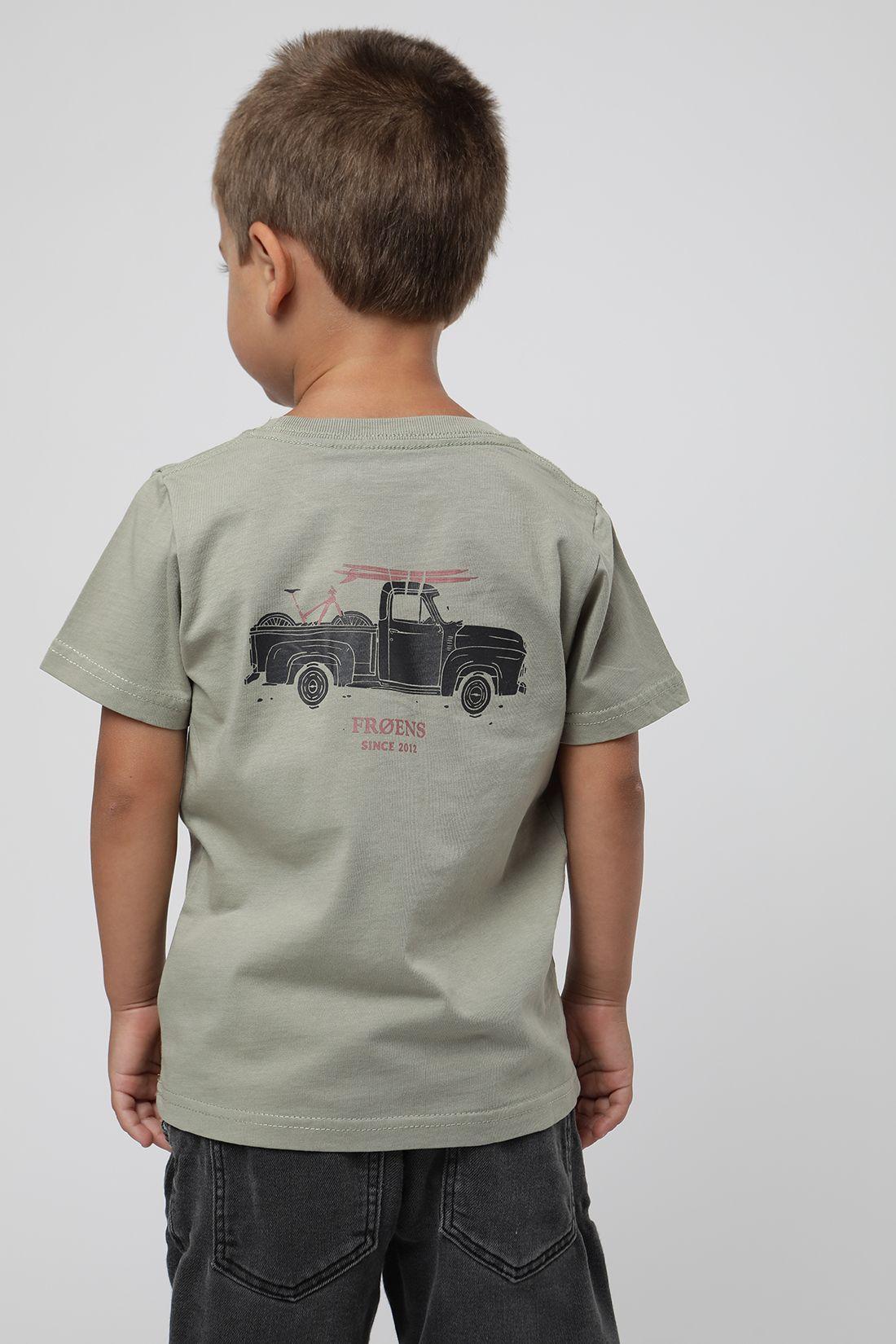 Polera manga corta kids auto verde claro  -2