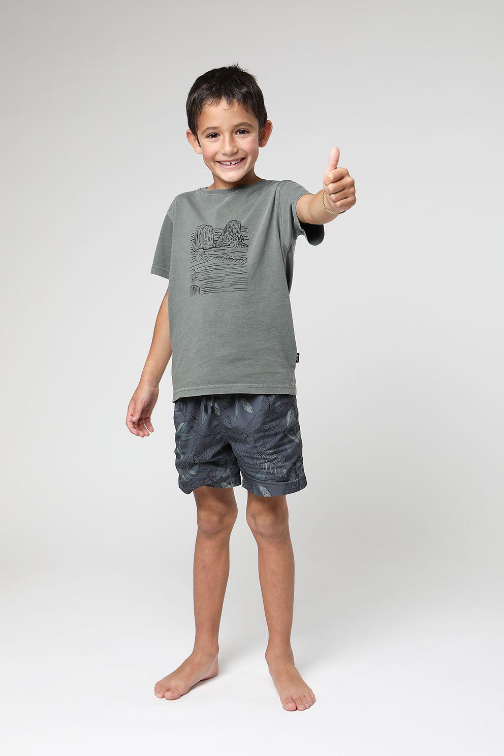 Polera manga corta kids Punta de lobos verde -3
