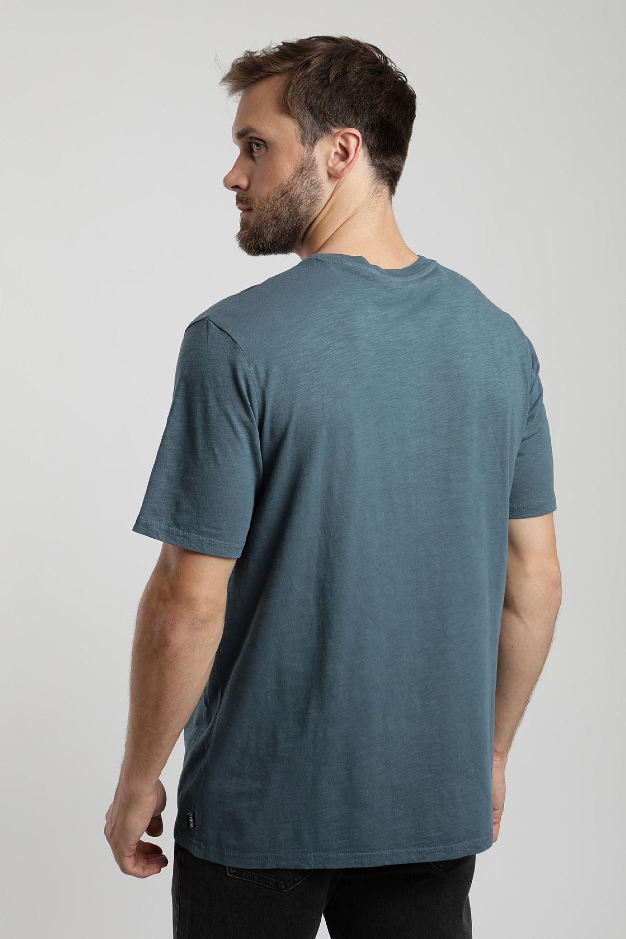 Polera manga corta hombre Mao azul  -2