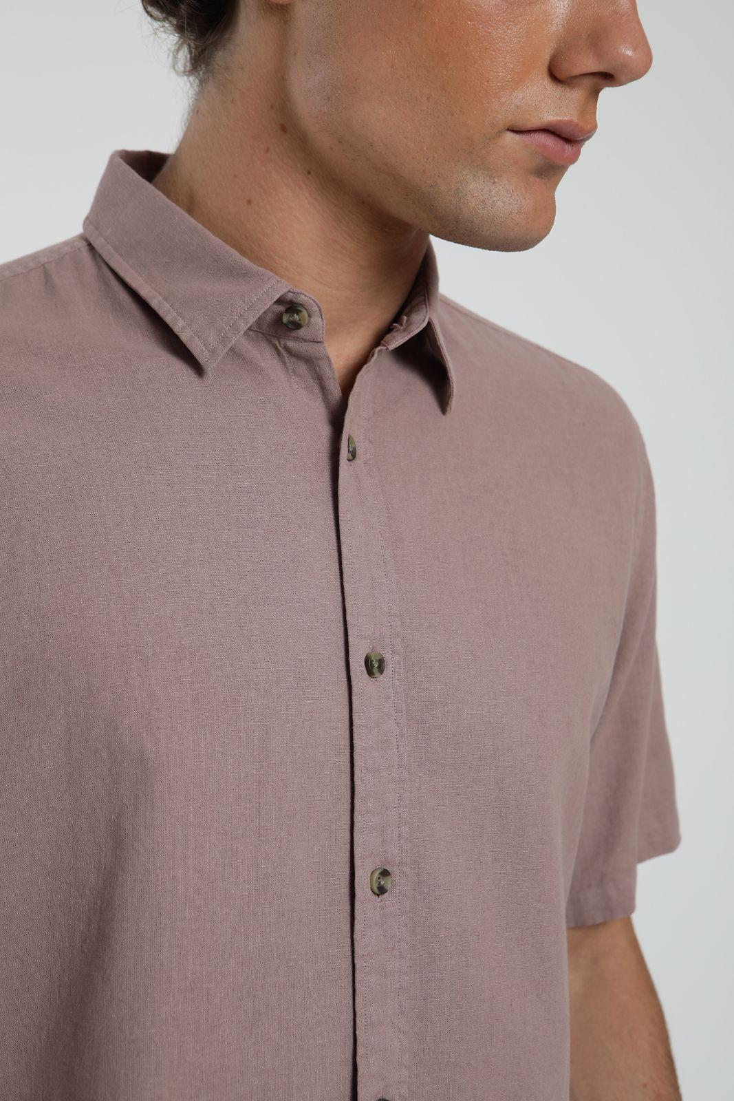 Camisa manga corta Classic rosado Algodón orgánico Froens-3