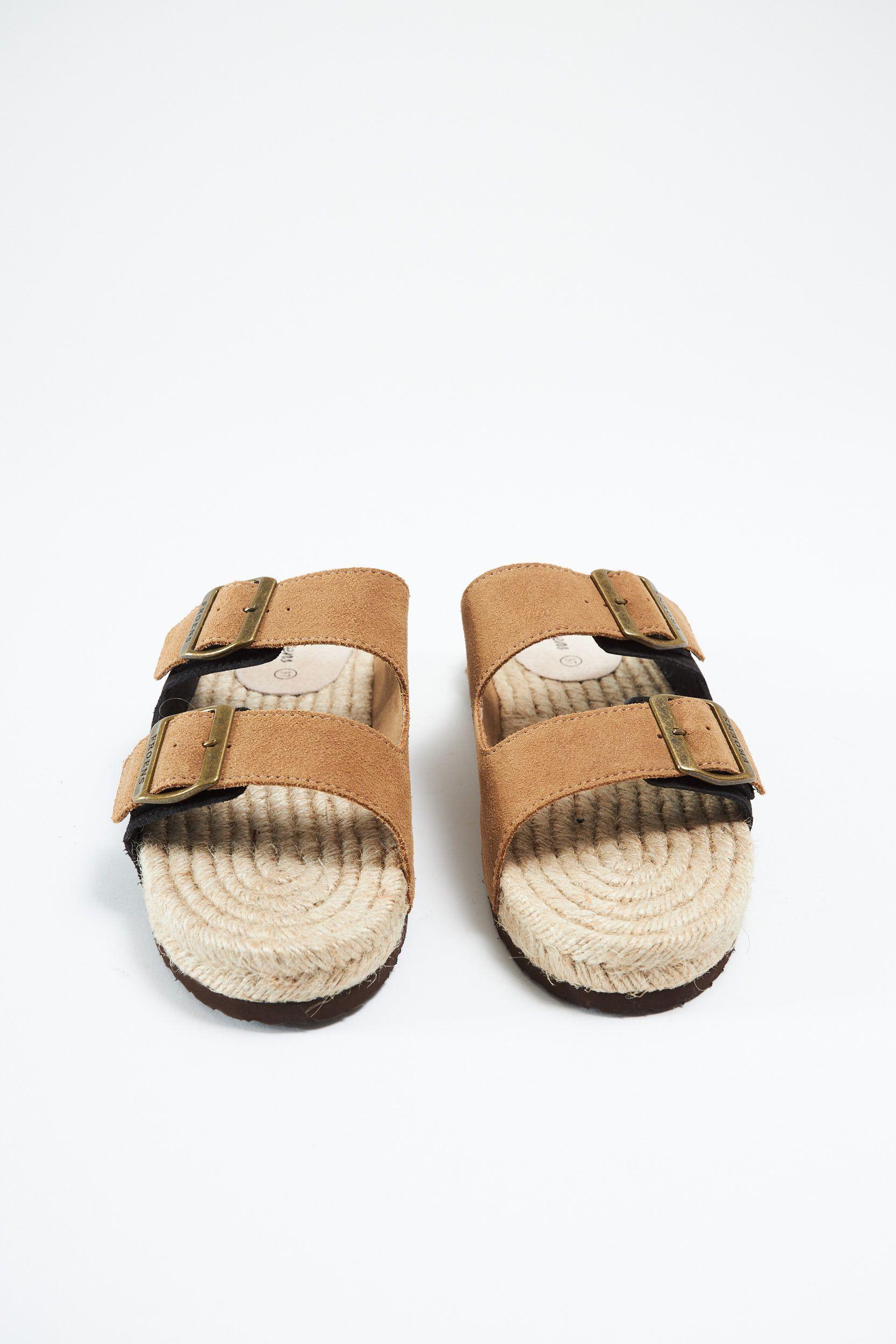 Sandalia mujer cuero Tormes camel-1