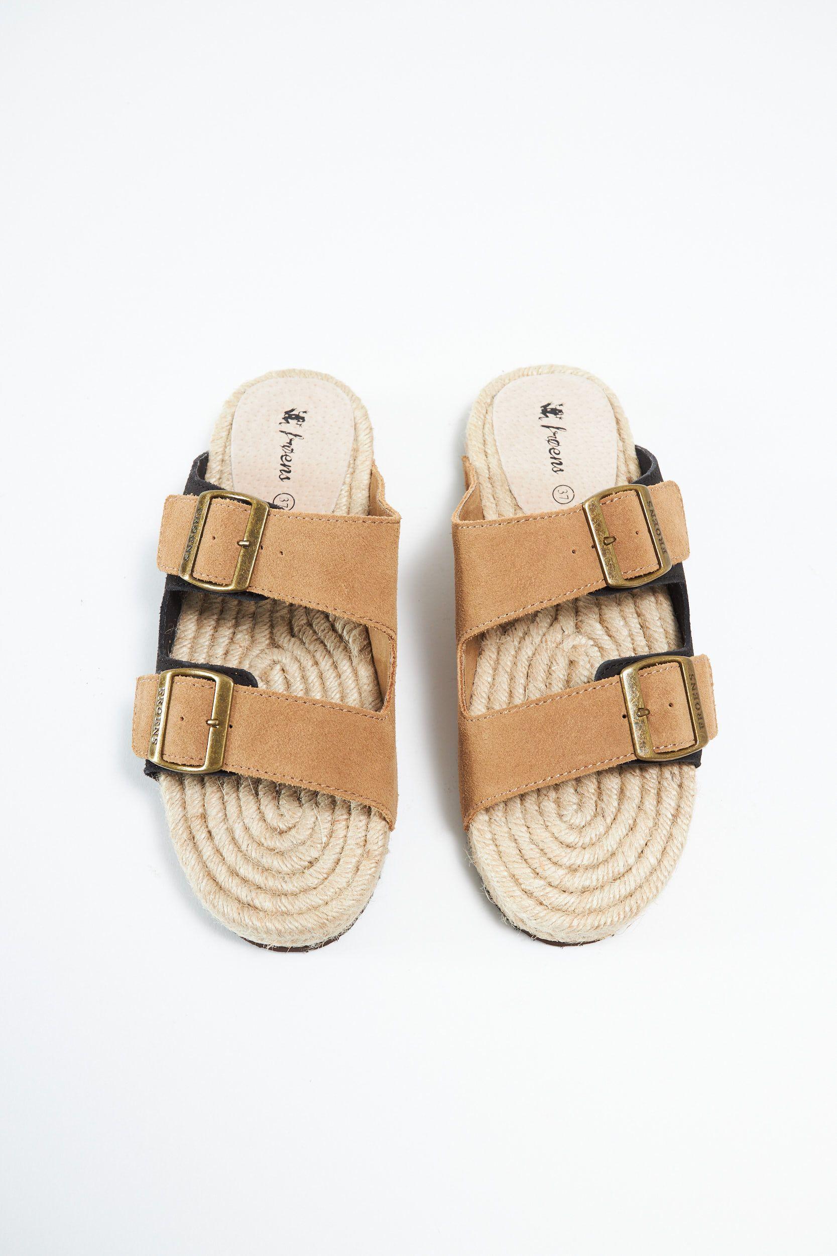 Sandalia mujer cuero Tormes camel-3