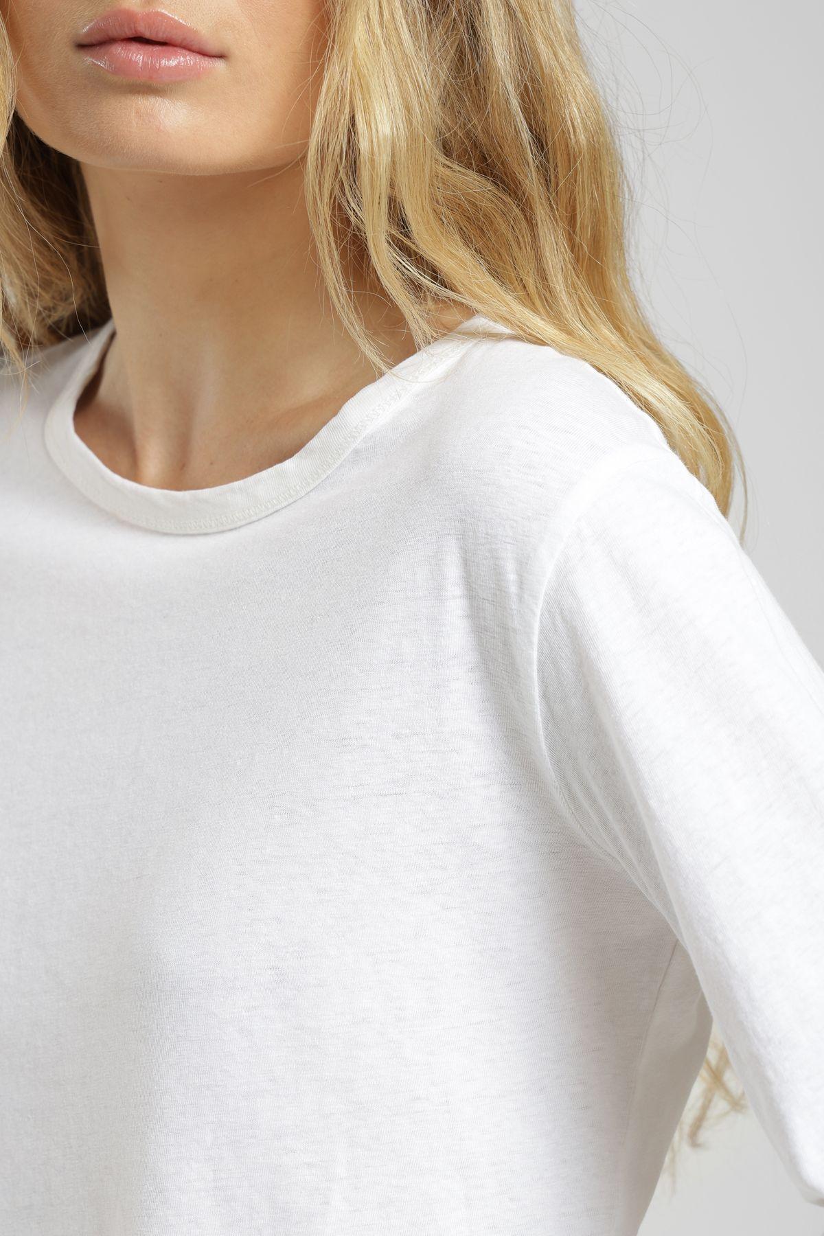 Polera mujer manga larga Lino grafito  Froens-4