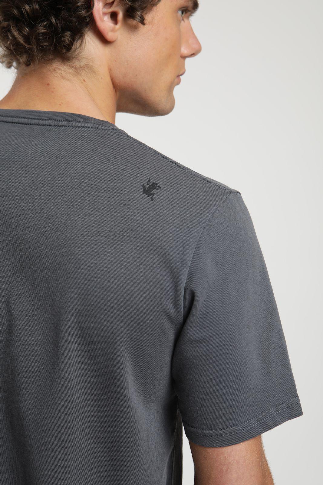 Polera hombre manga corta Plain grafito Algodón orgánico Froens-4