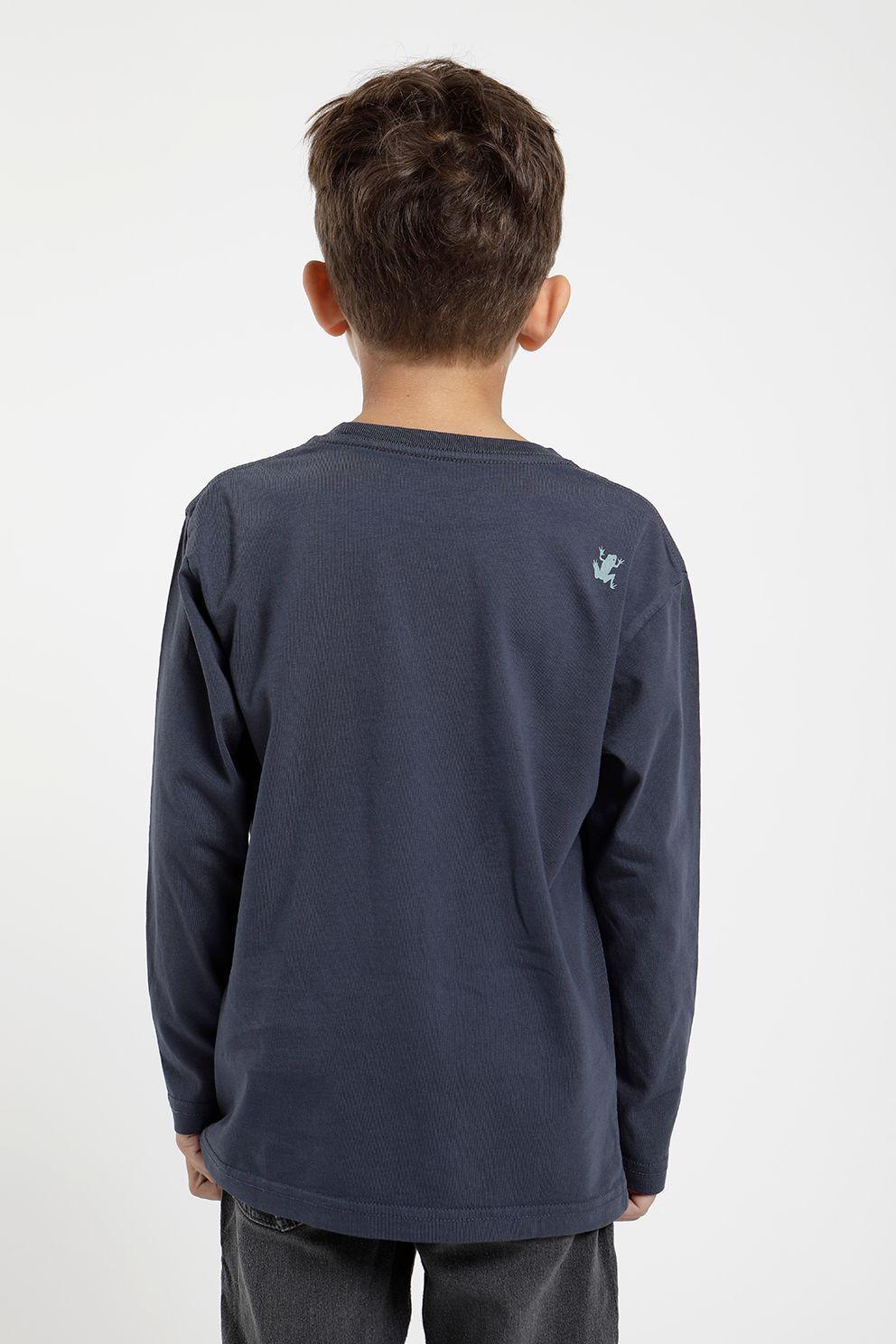 Polera manga larga kids Oso flojo azul -1