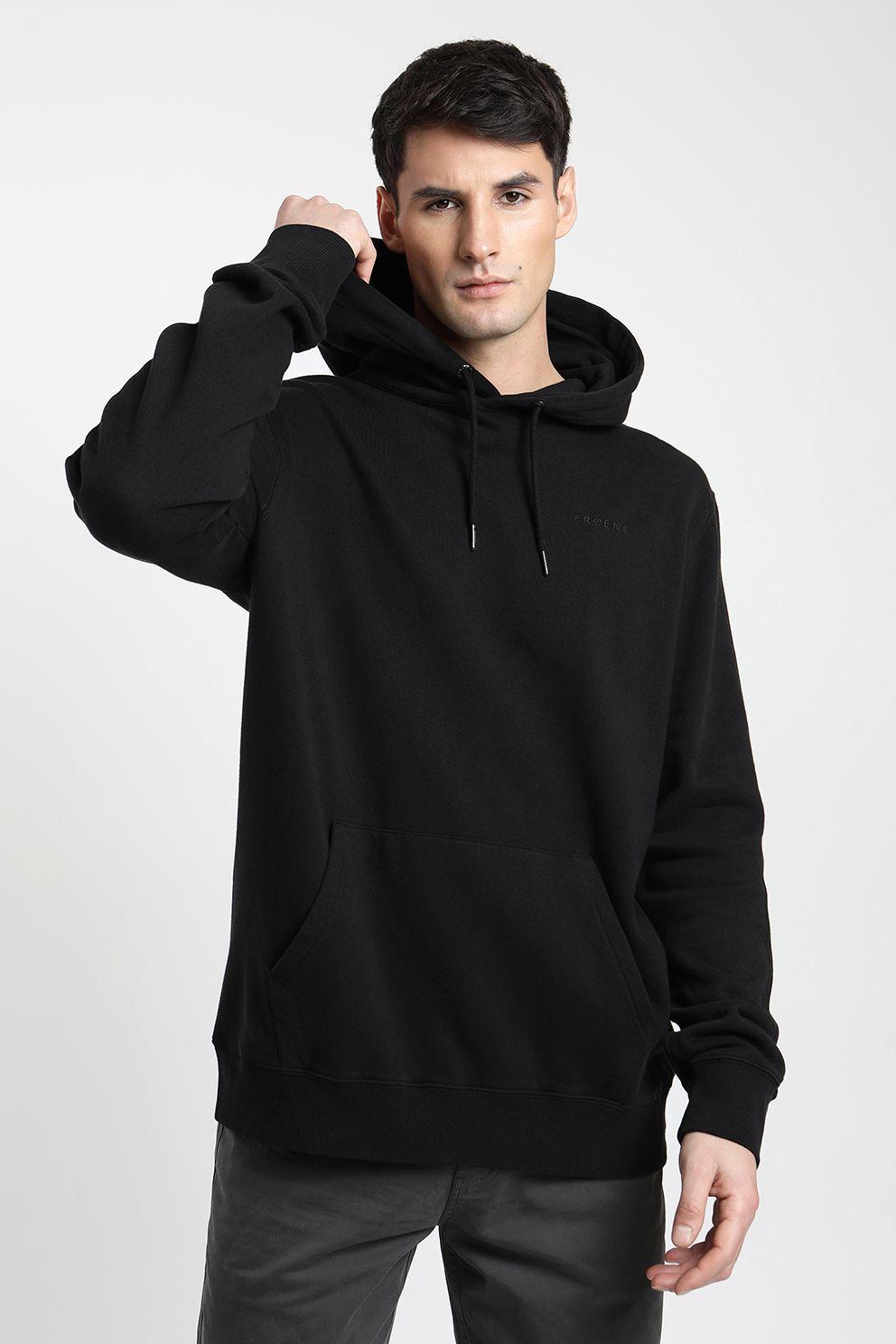 Polerón hombre Hoodie negro -0