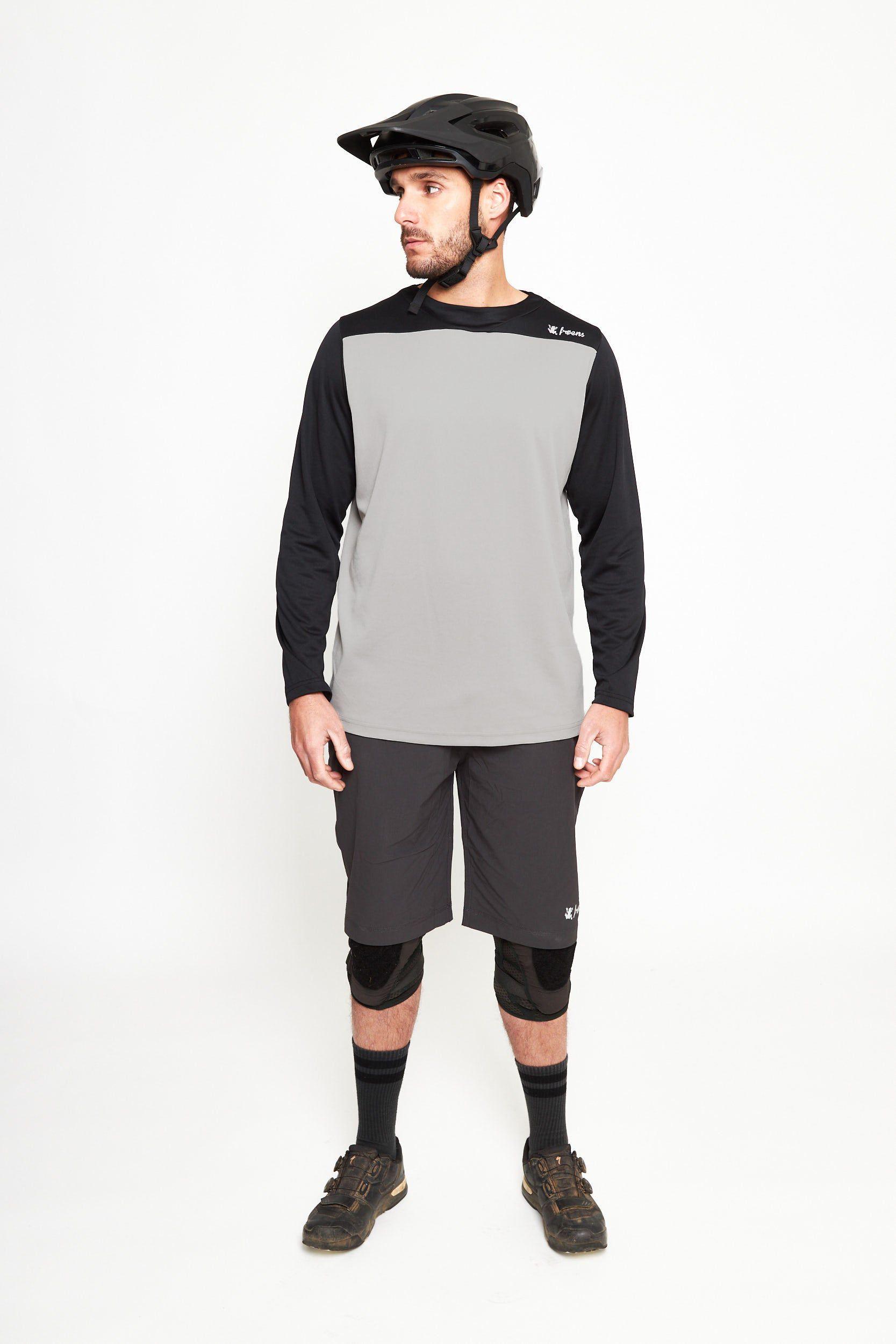 Polera manga larga hombre MTB gris -3