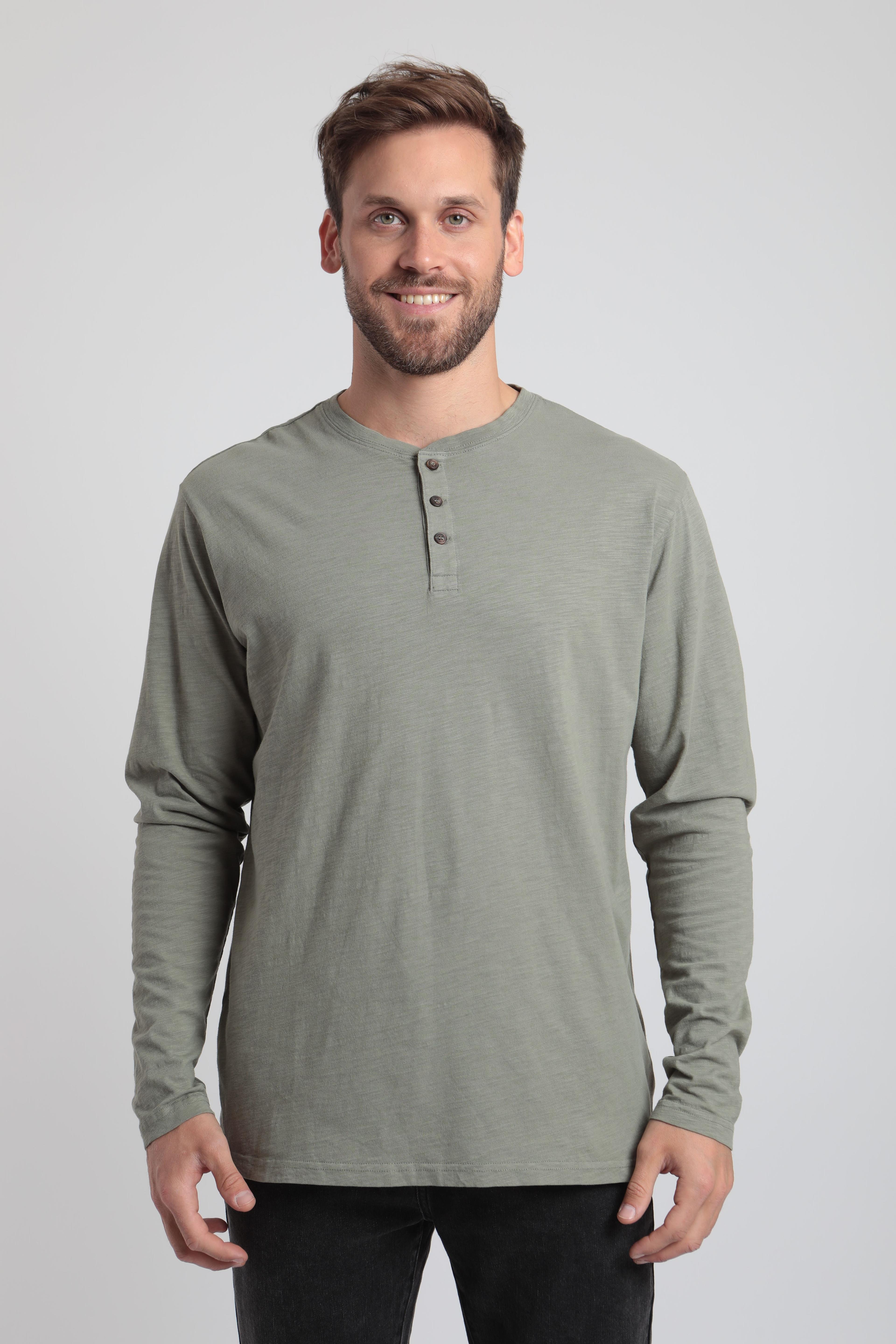 Polera manga larga hombre mao verde -0