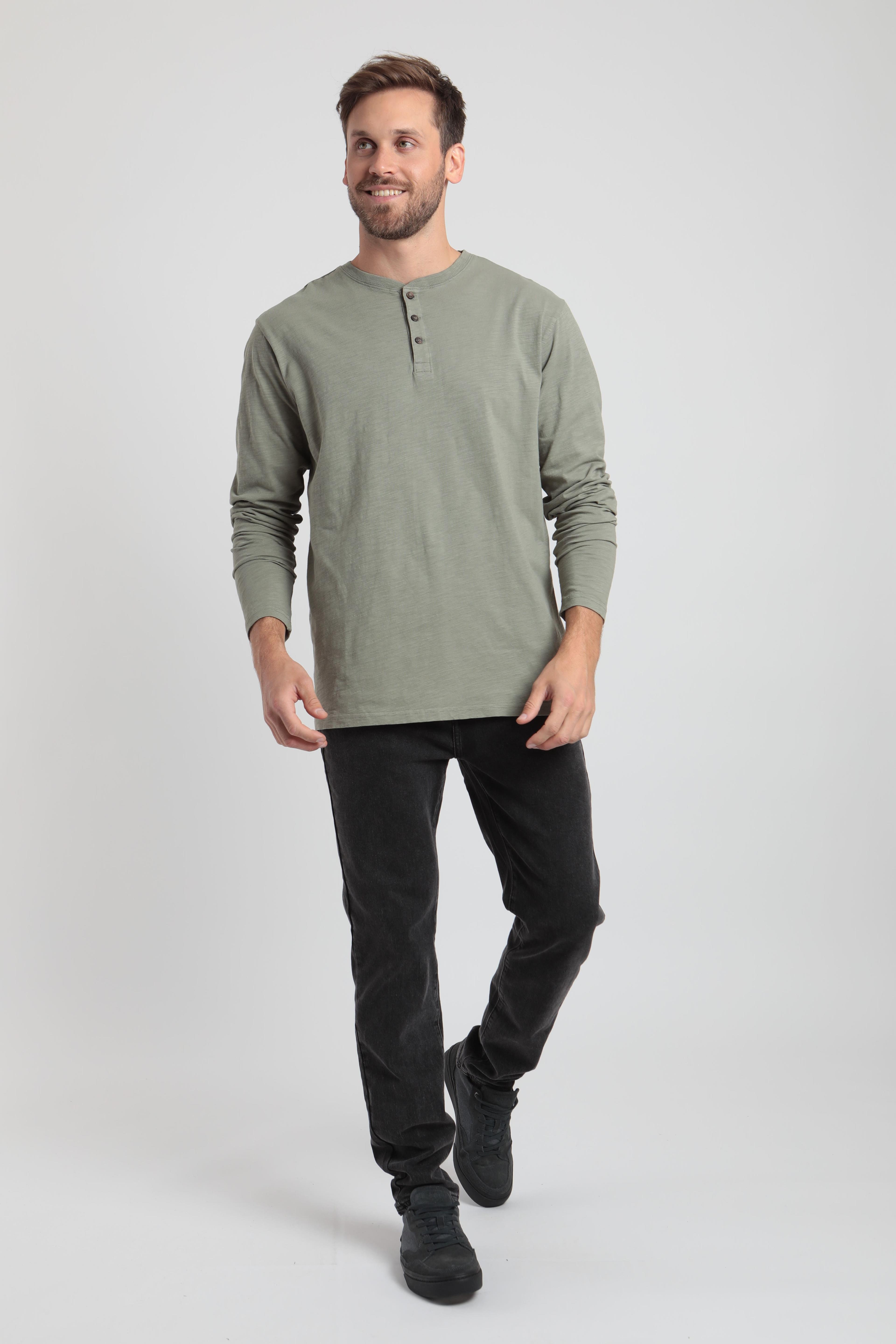 Polera manga larga hombre mao verde -3