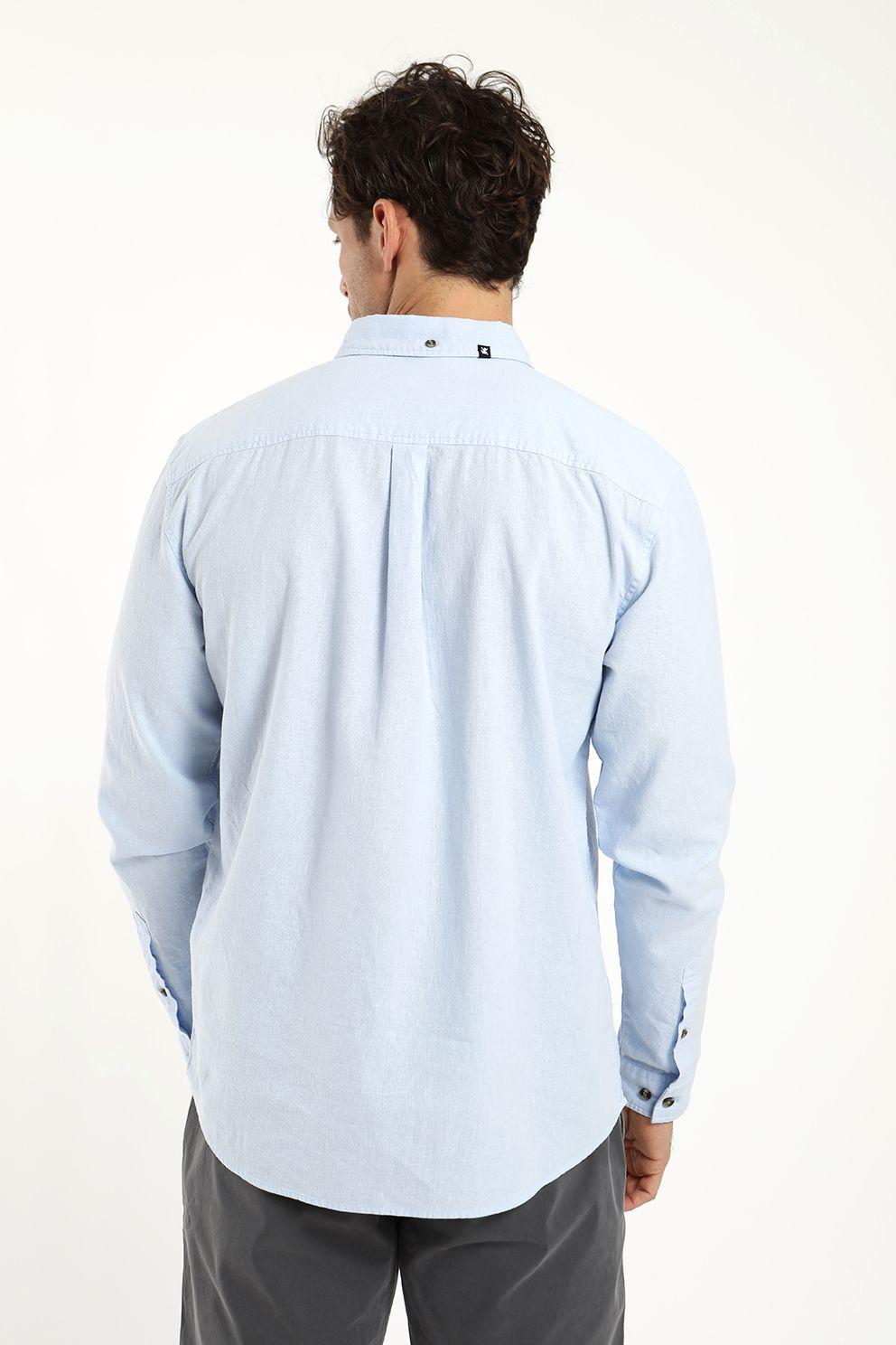 Camisa hombre manga larga classic 100% algodón orgánico Froens-1