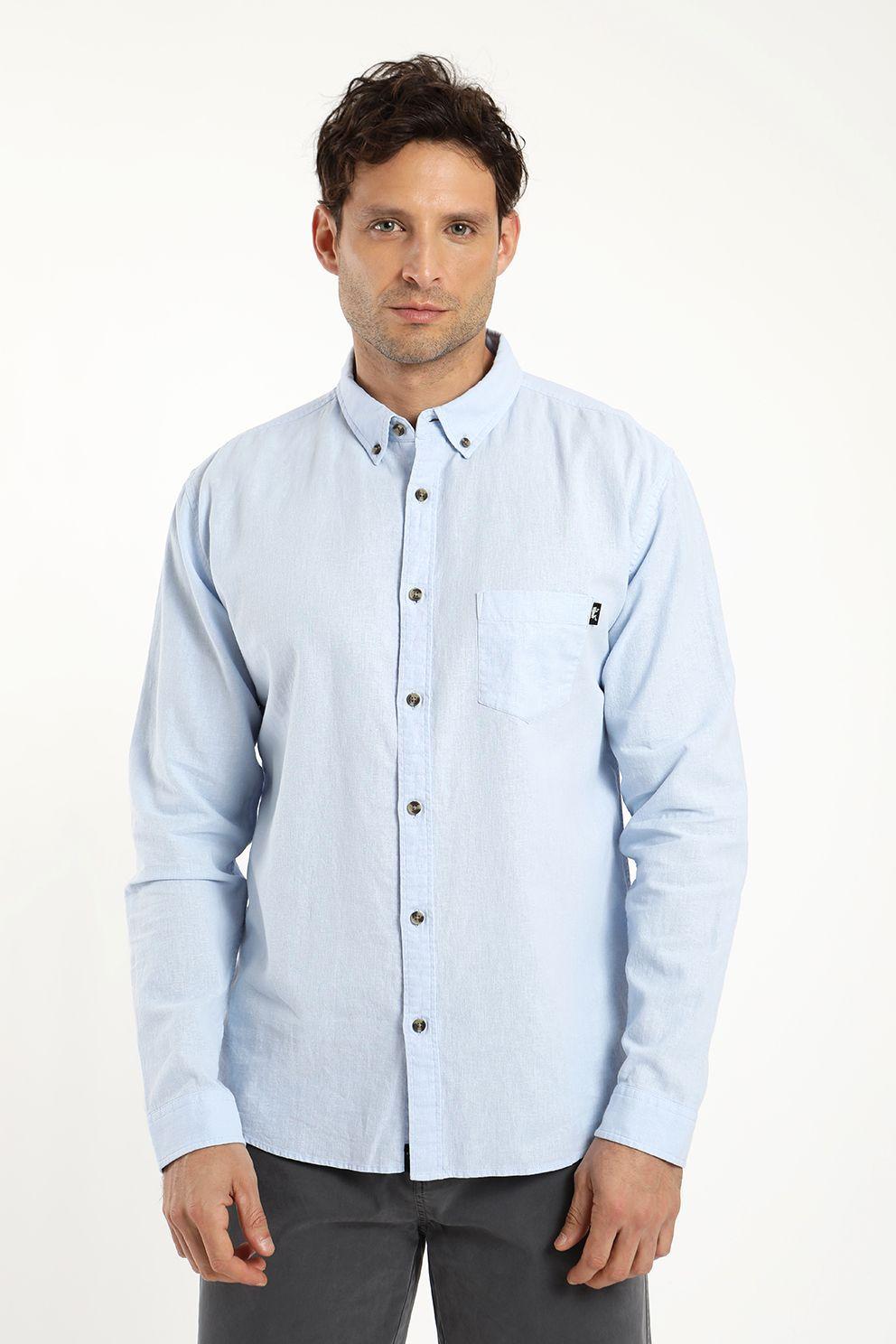 Camisa hombre manga larga classic 100% algodón orgánico Froens-2