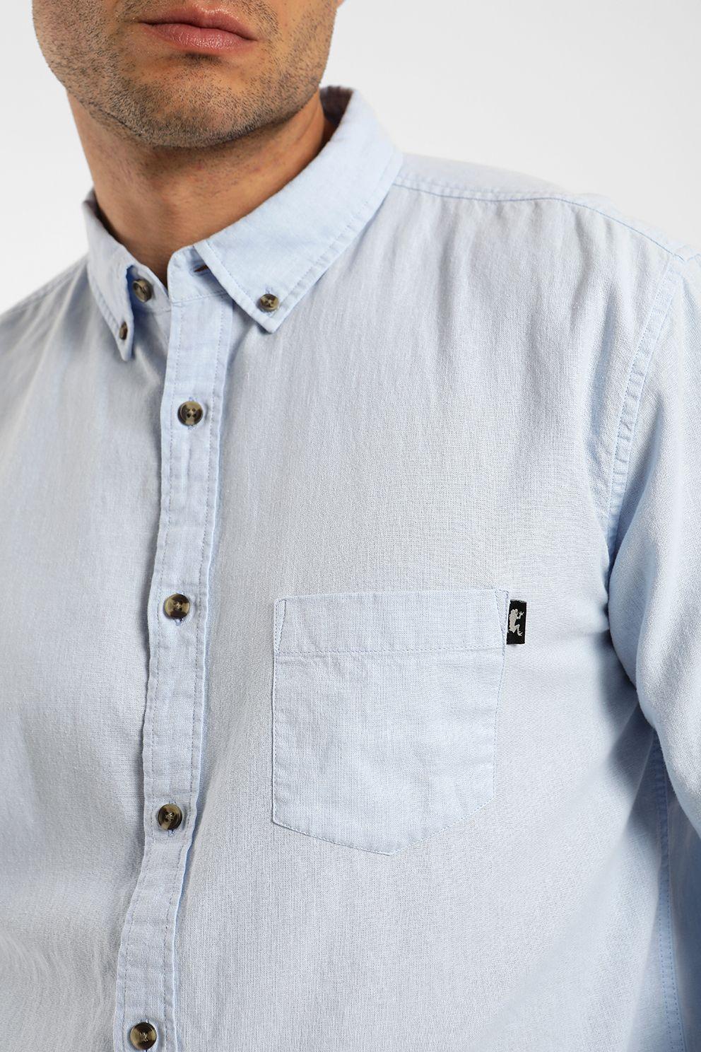 Camisa hombre manga larga classic 100% algodón orgánico Froens-3