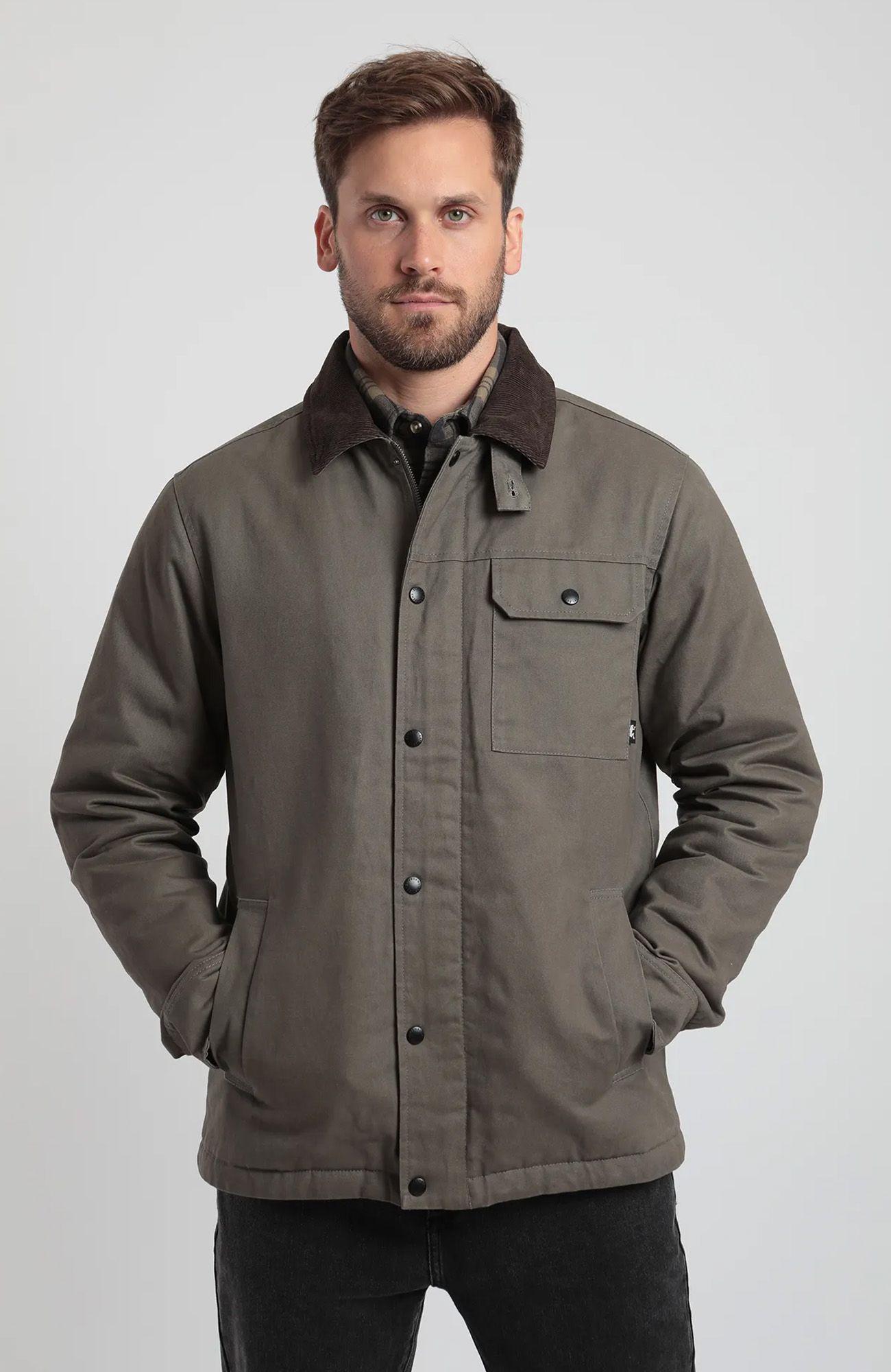 Chaqueta hombre Cali Waxed olivo -0