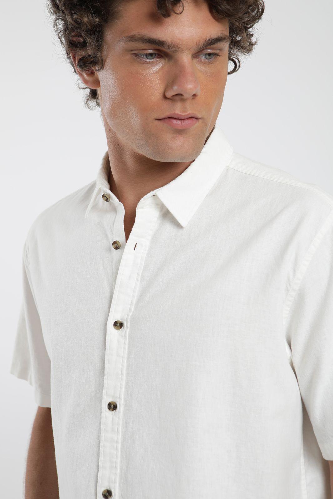 Camisa manga corta Classic blanco Algodón orgánico Froens-4