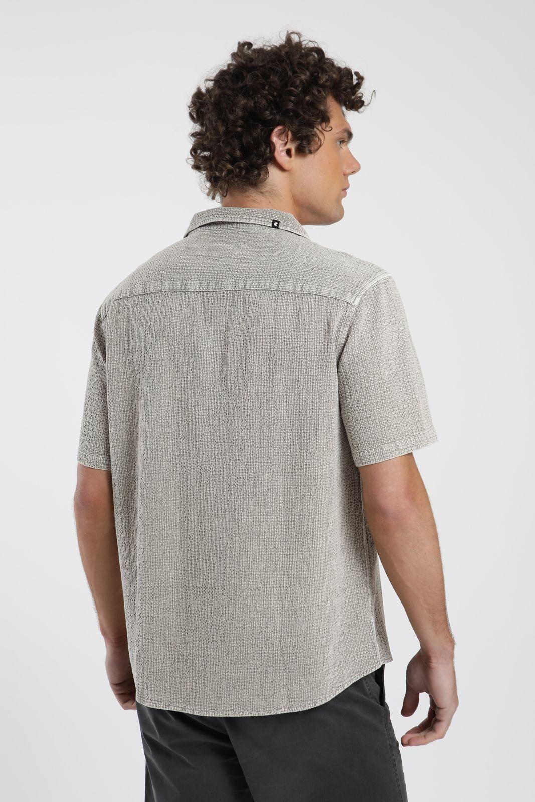 Camisa manga corta Manly beige Algodón orgánico Froens-2