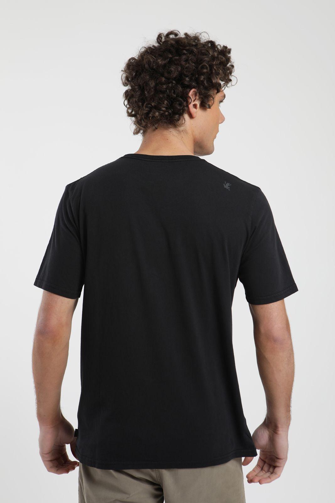 Polera hombre manga corta Heavyweight Loose negro Algodón orgánico Froens-2