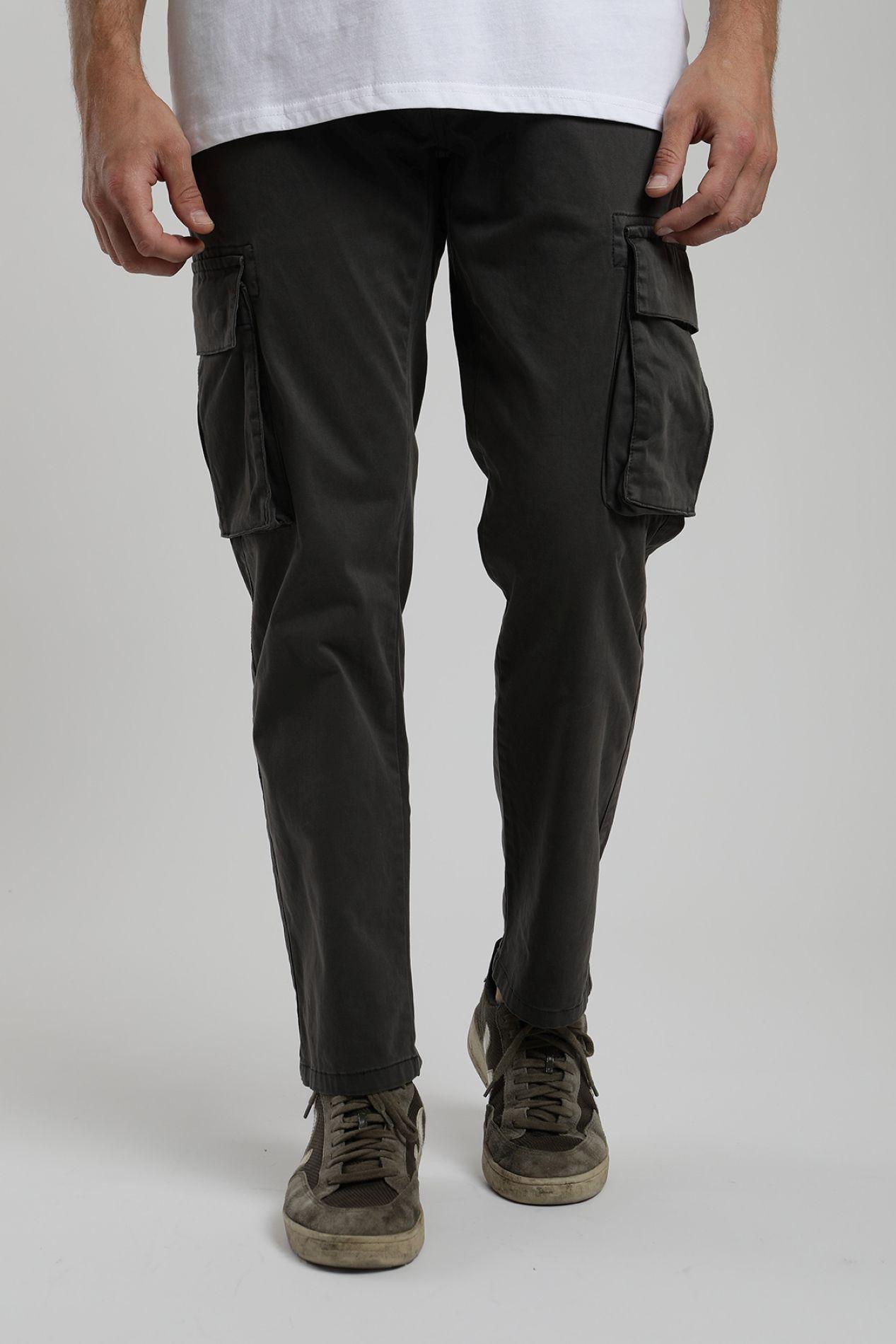 Pantalón hombre Cargo grafito -0
